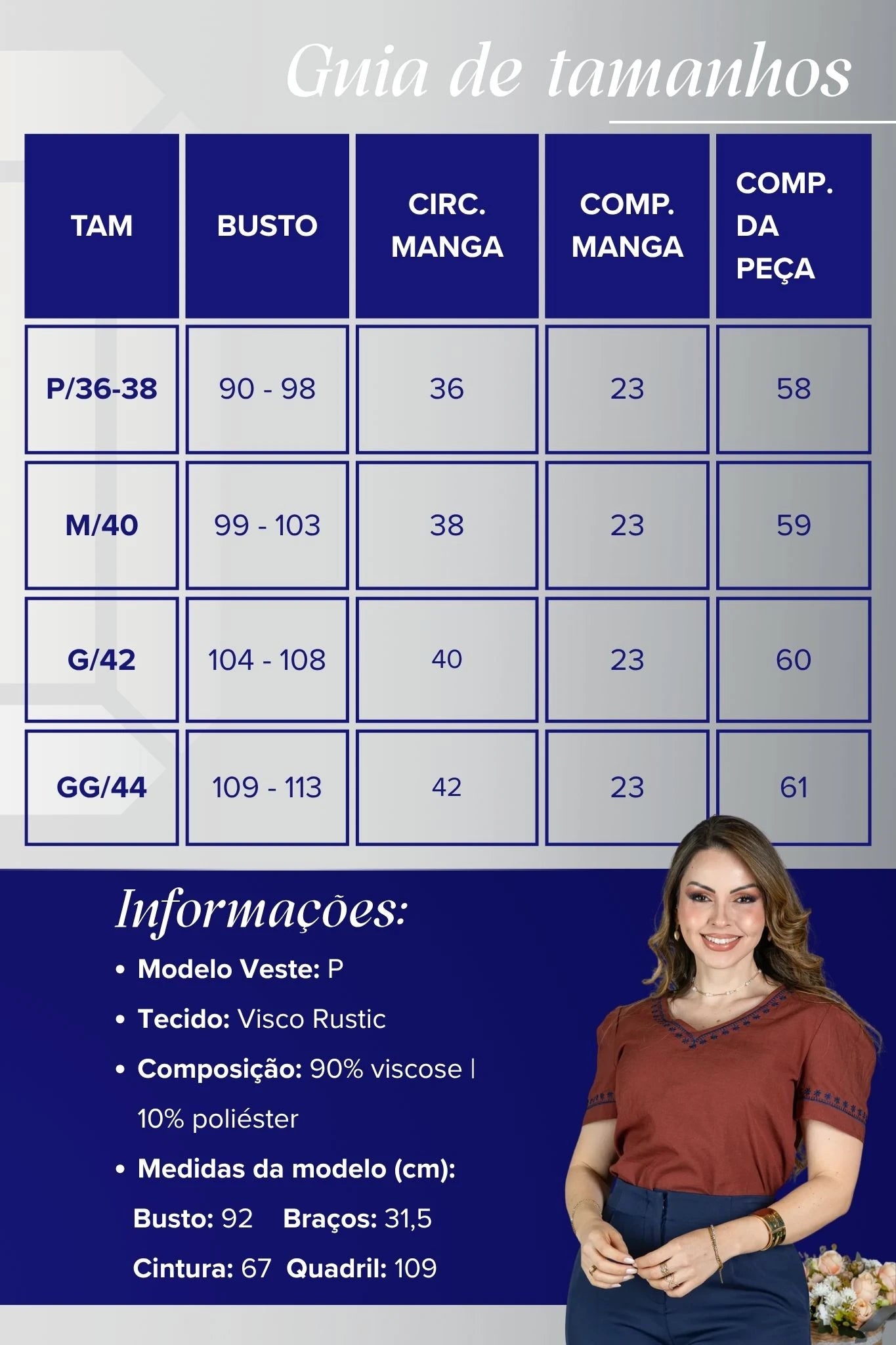 Blusa Manga Curta Decote em "V" Bordado em Visco Rustic Mara Marsala