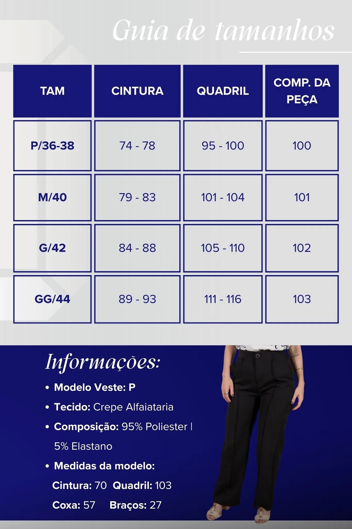 Calça Pantalona Alfaiataria Botão Encapado Margareth Preta