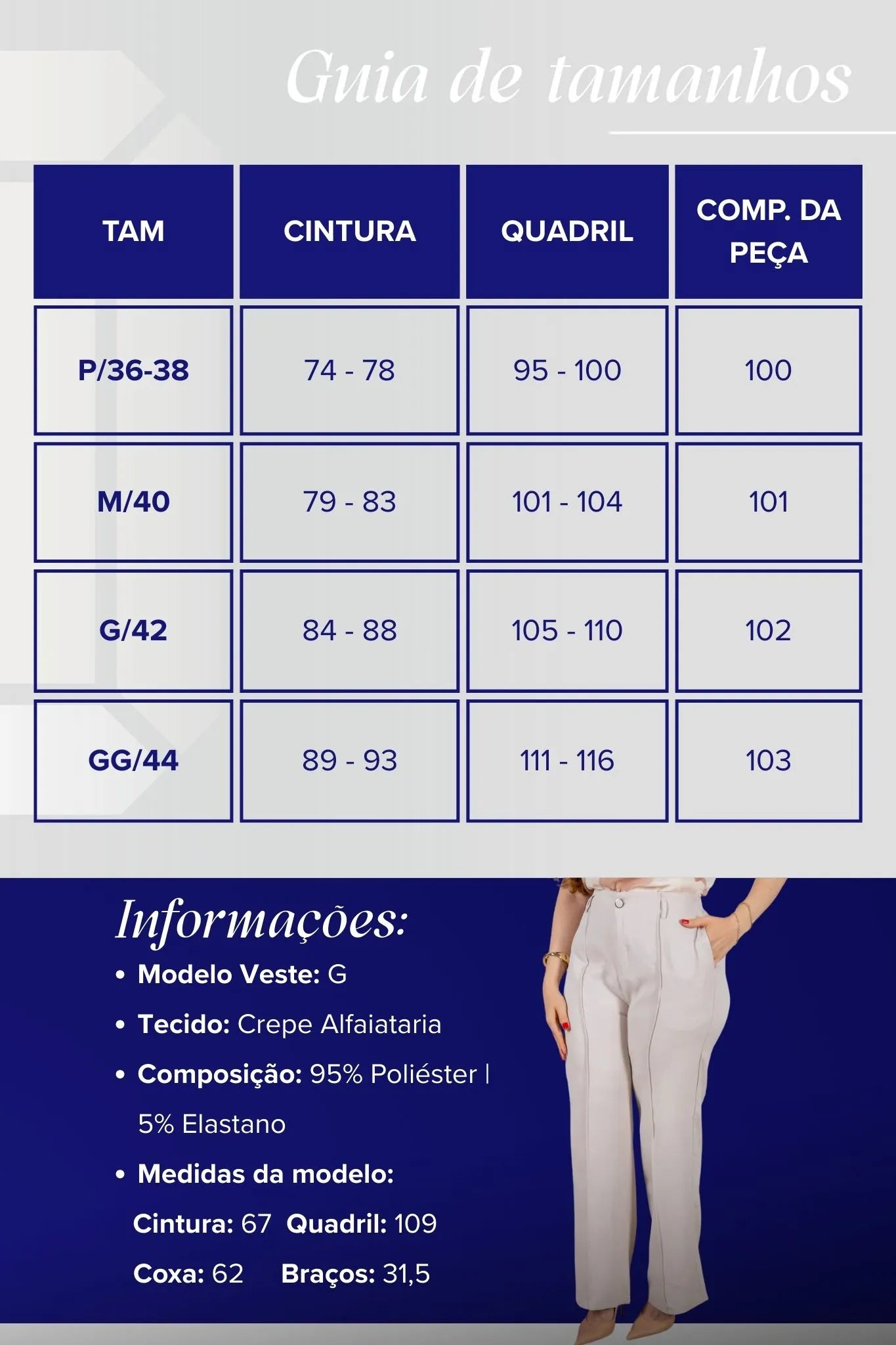 Calça Pantalona Alfaiataria Botão Encapado Margareth Creme