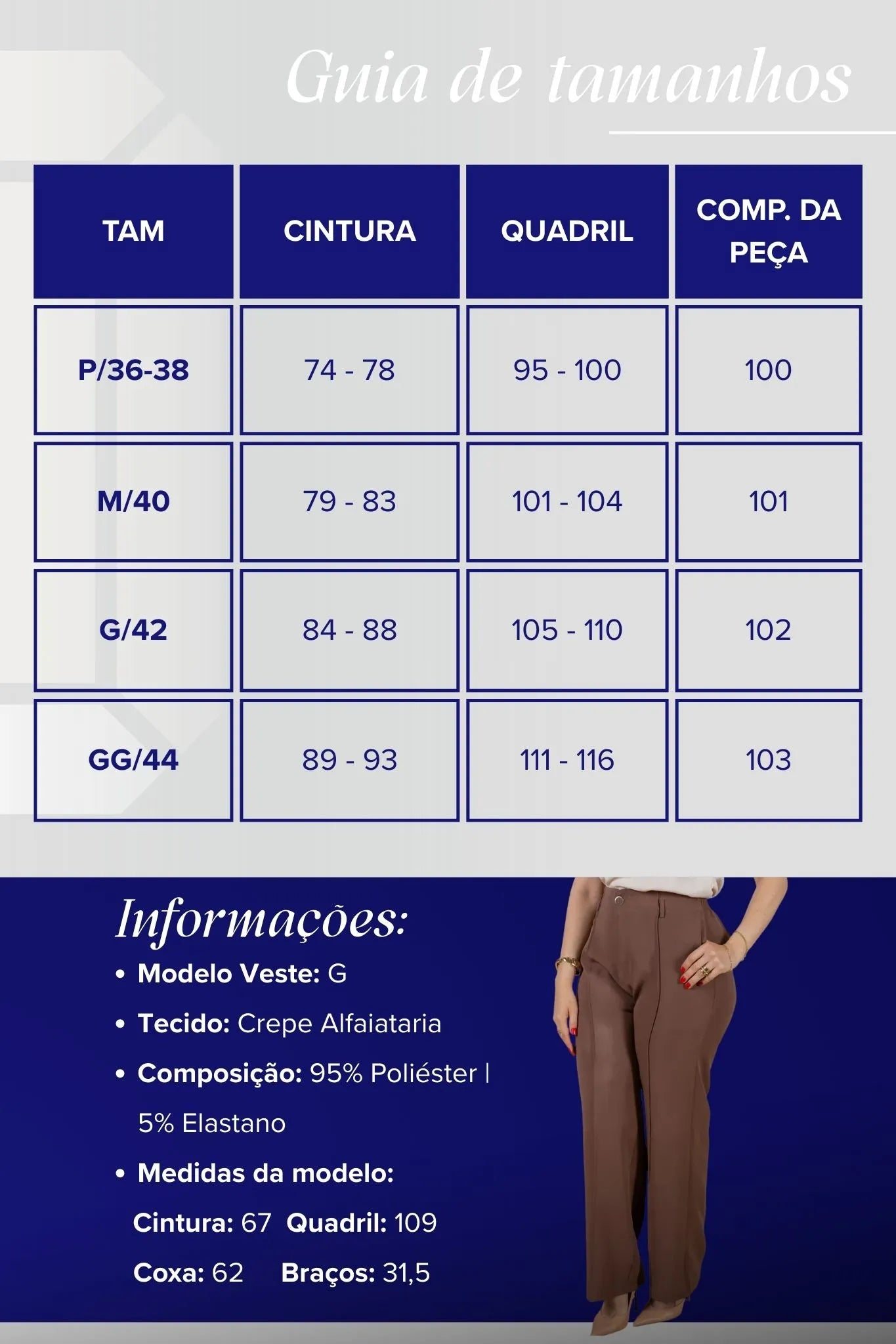 Calça Pantalona Alfaiataria Botão Encapado Margareth Marrom