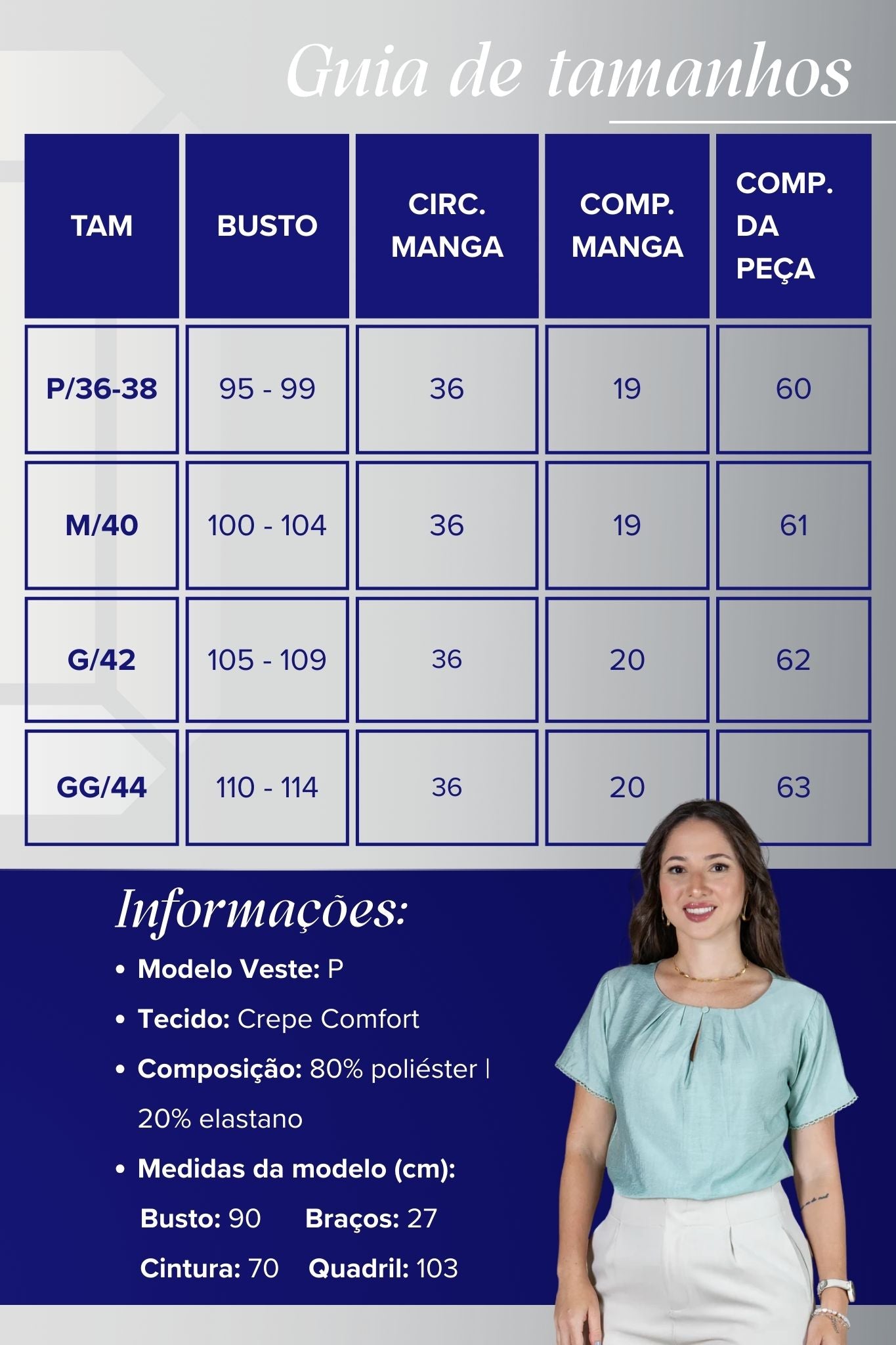 Blusa Manga Curta em Crepe Comfort Decote em Gota e Pregas Mariele Verde