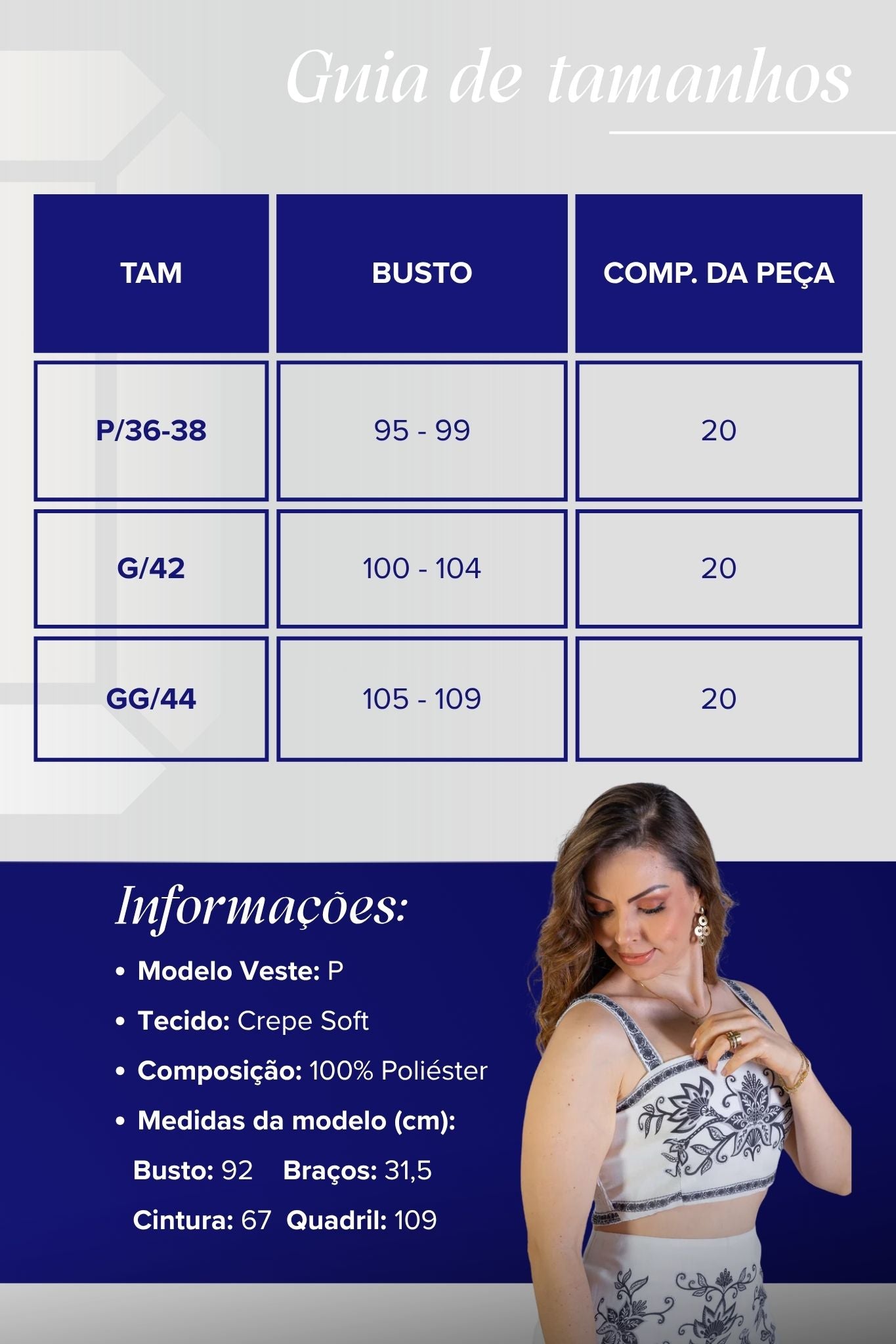 Cropped Marina Ruy Crepe Soft Estampado Preto