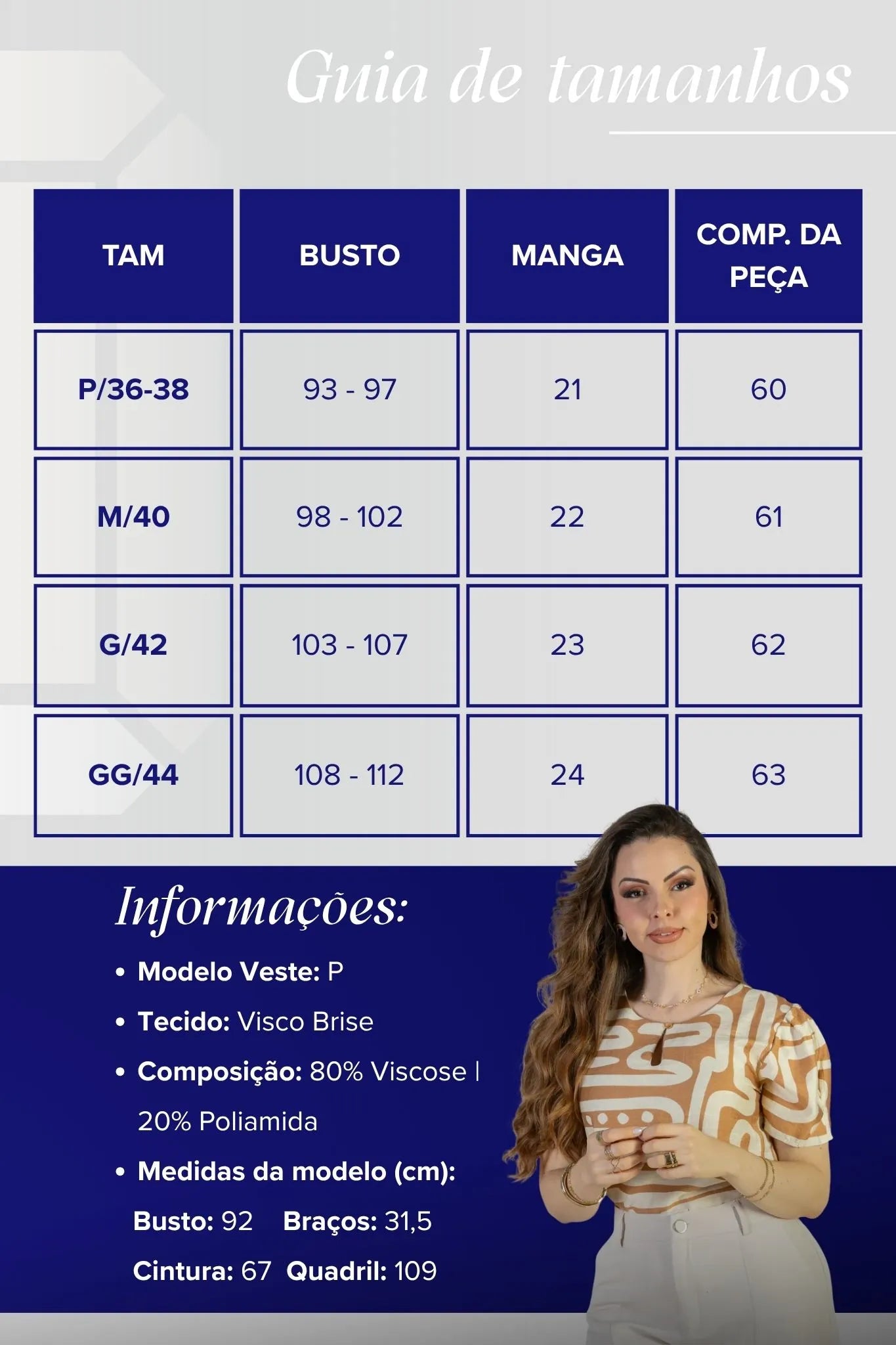 Blusa Manga Curta Detalhe Decote Visco Brise Mel Estampada Bege