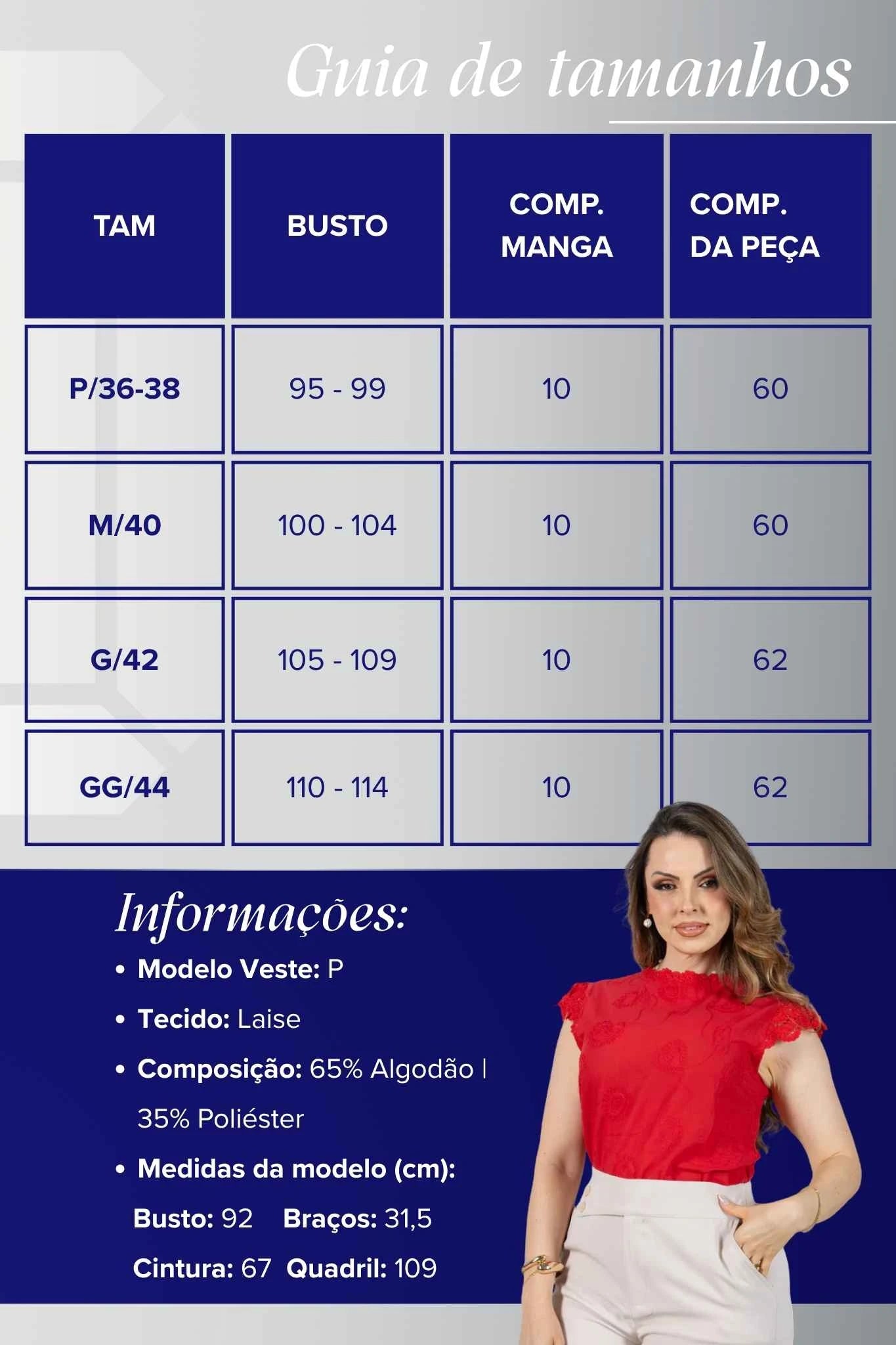 Blusa em Laise Mirela Vermelha — Feminina, fresca e elegante sem exagero