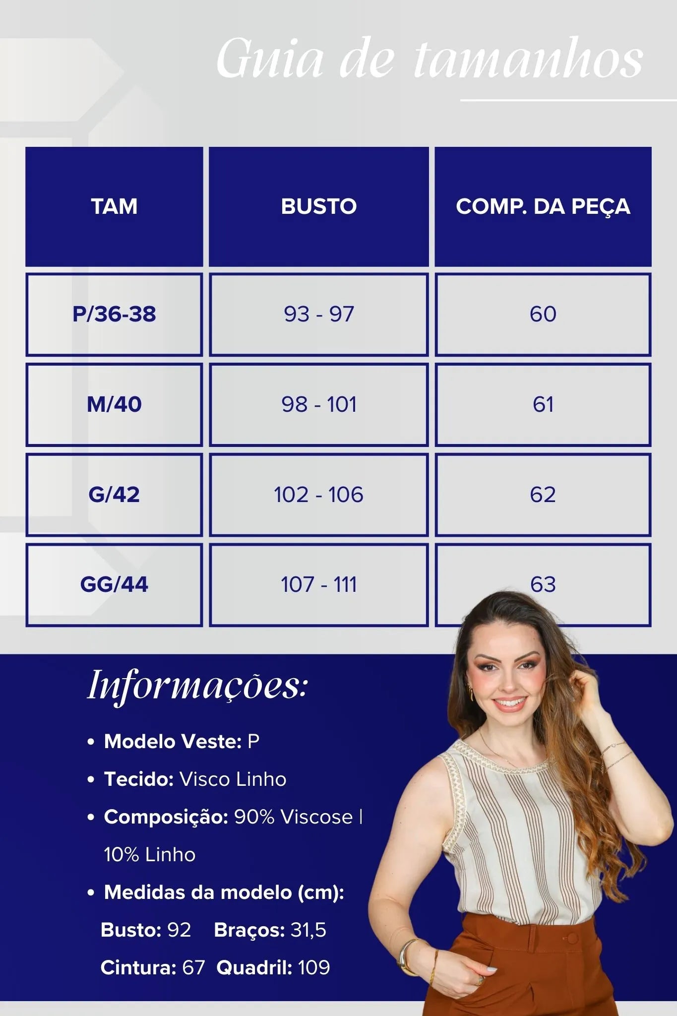 Blusa Regata Visco Linho Detalhe Bordado Mônica Estampada Marrom