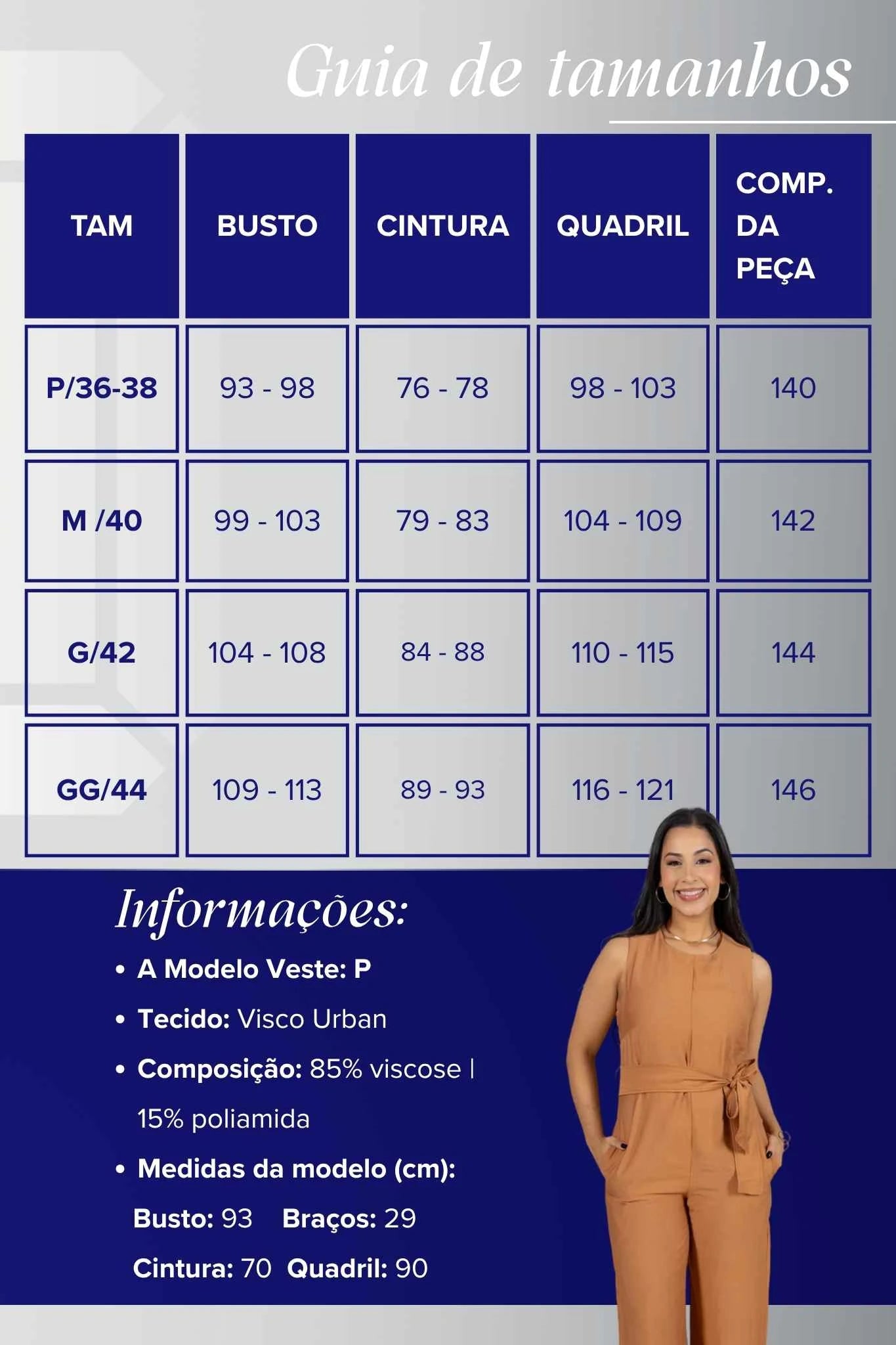 Macacão Pantalona Visco Urban Alfaiataria Nara Caramelo