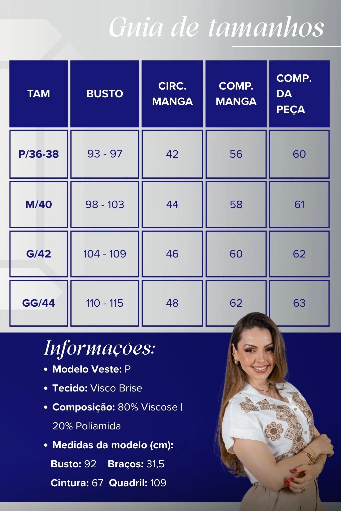 Camisa Manga Curta Neuza Bordada Visco Brise Marrom