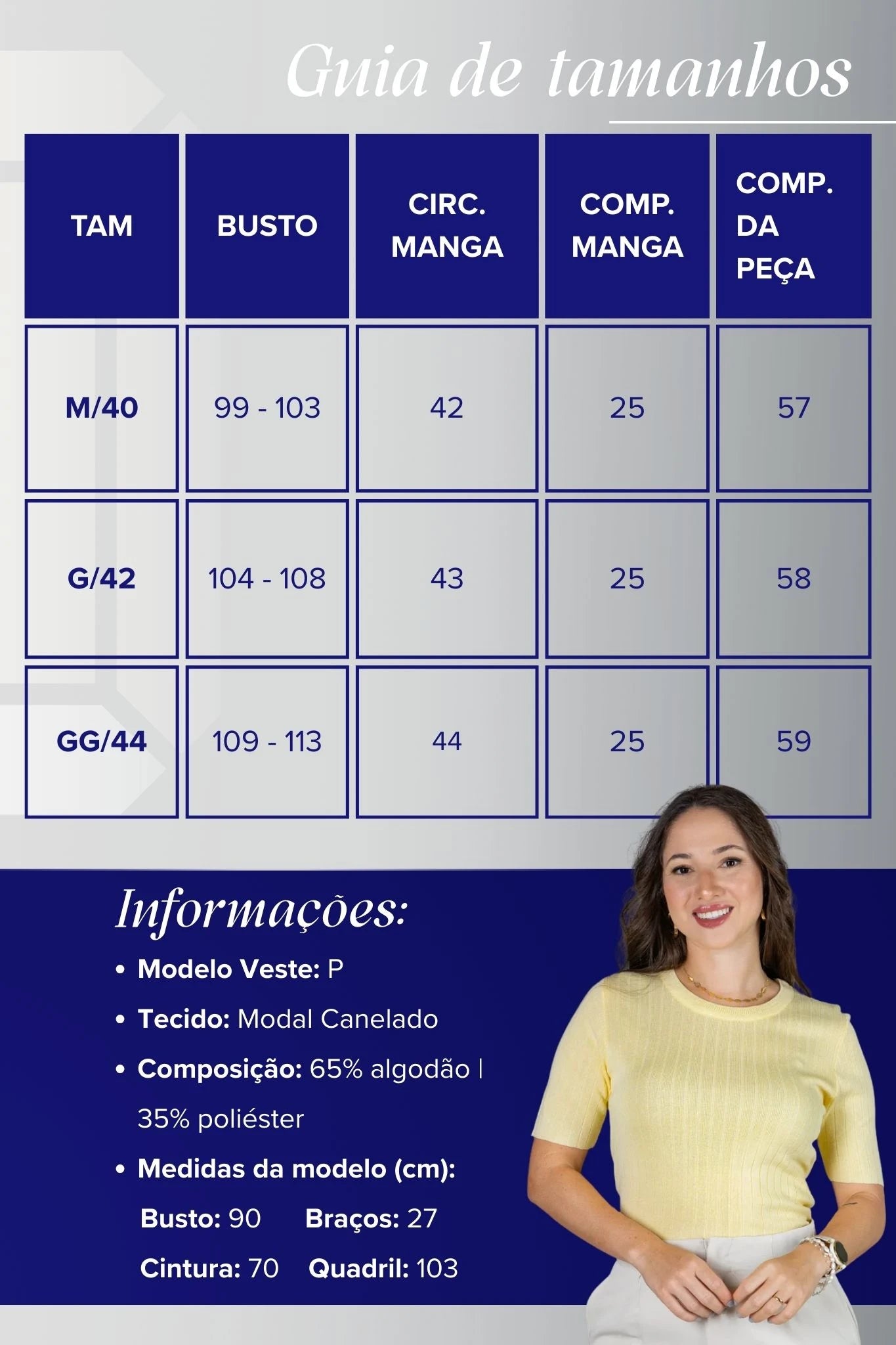 Blusa Manga Curta em Modal Canelado com Meia Gola Paloma Amarelo Manteiga