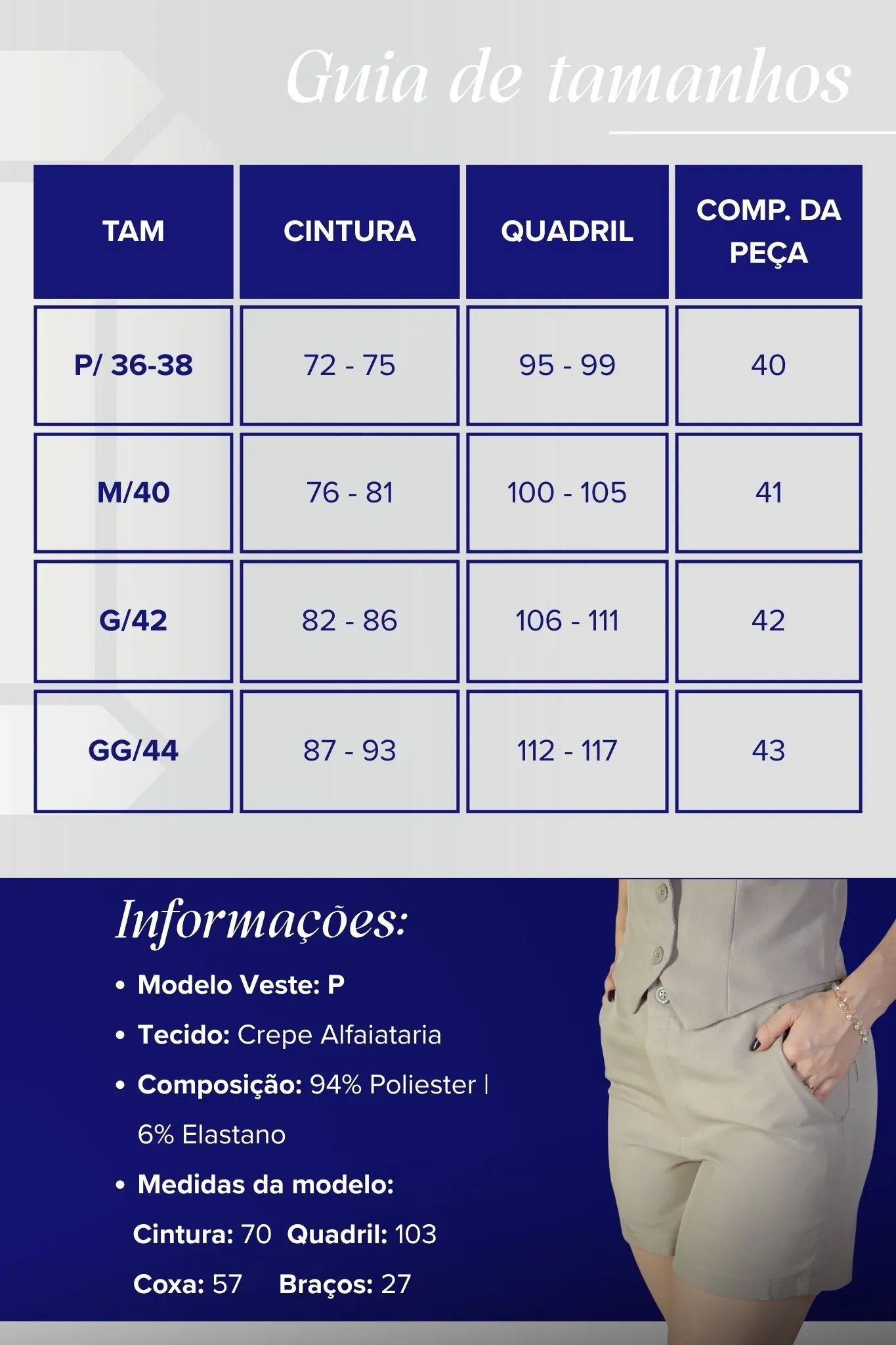 Shorts Alfaiataria Paolla Oliveira Bege