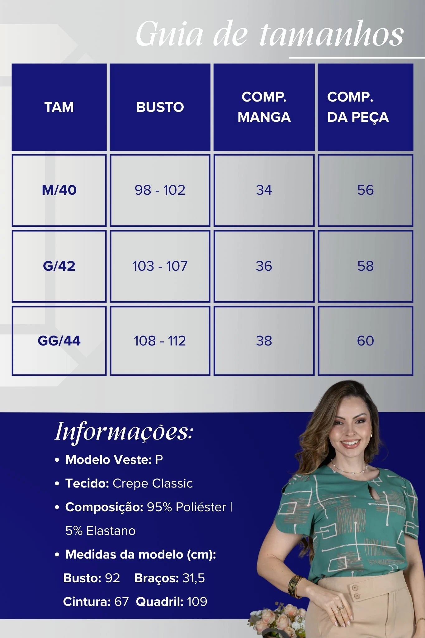Blusa Manga Curta Colo Detalhe Botão Samara Estampada Verde