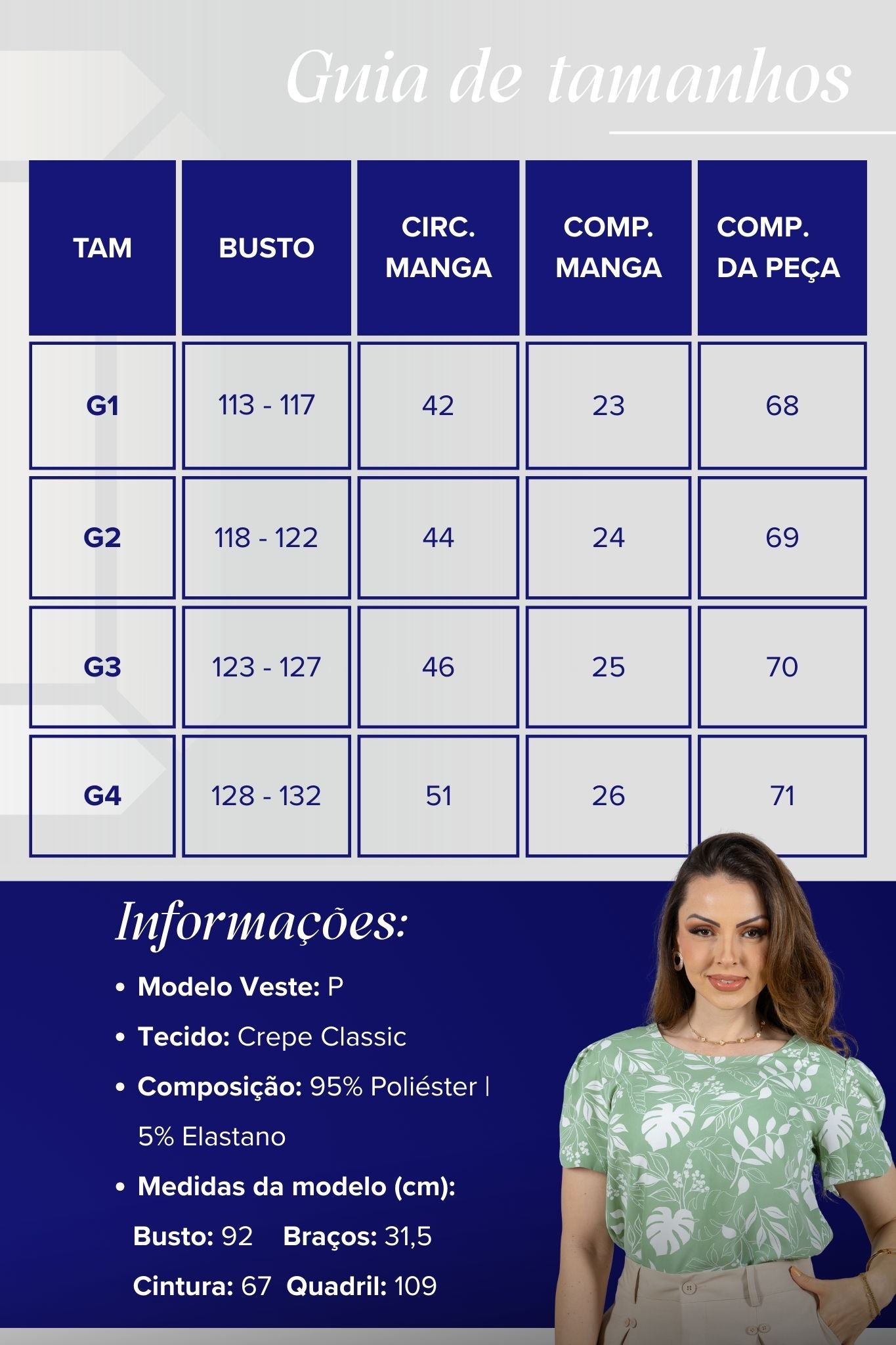 Blusa Manga Curta Detalhe Botão Samara Estampada Verde