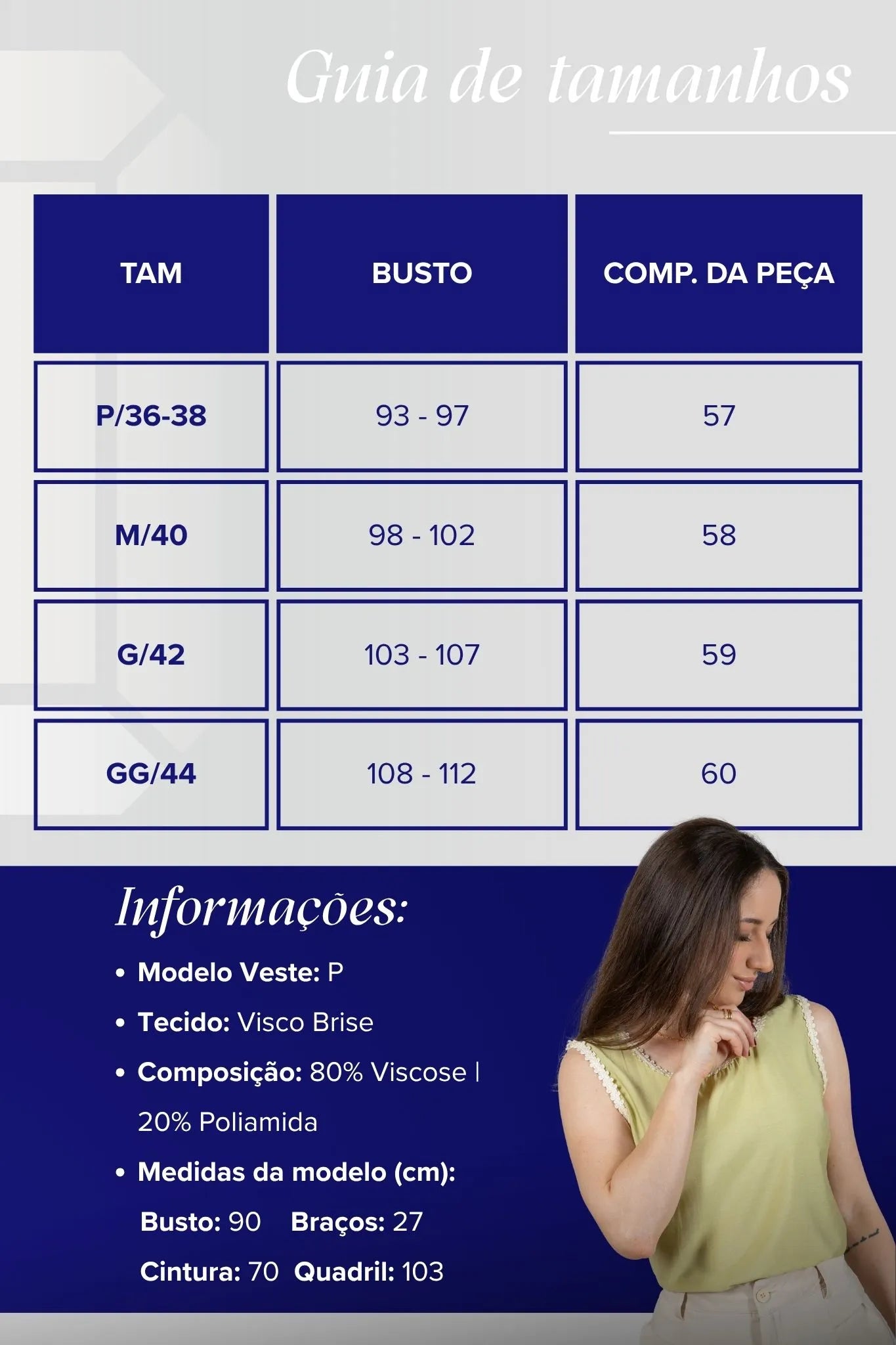 Regata Detalhe Acabamento Bordado Visco Brise Selma Verde