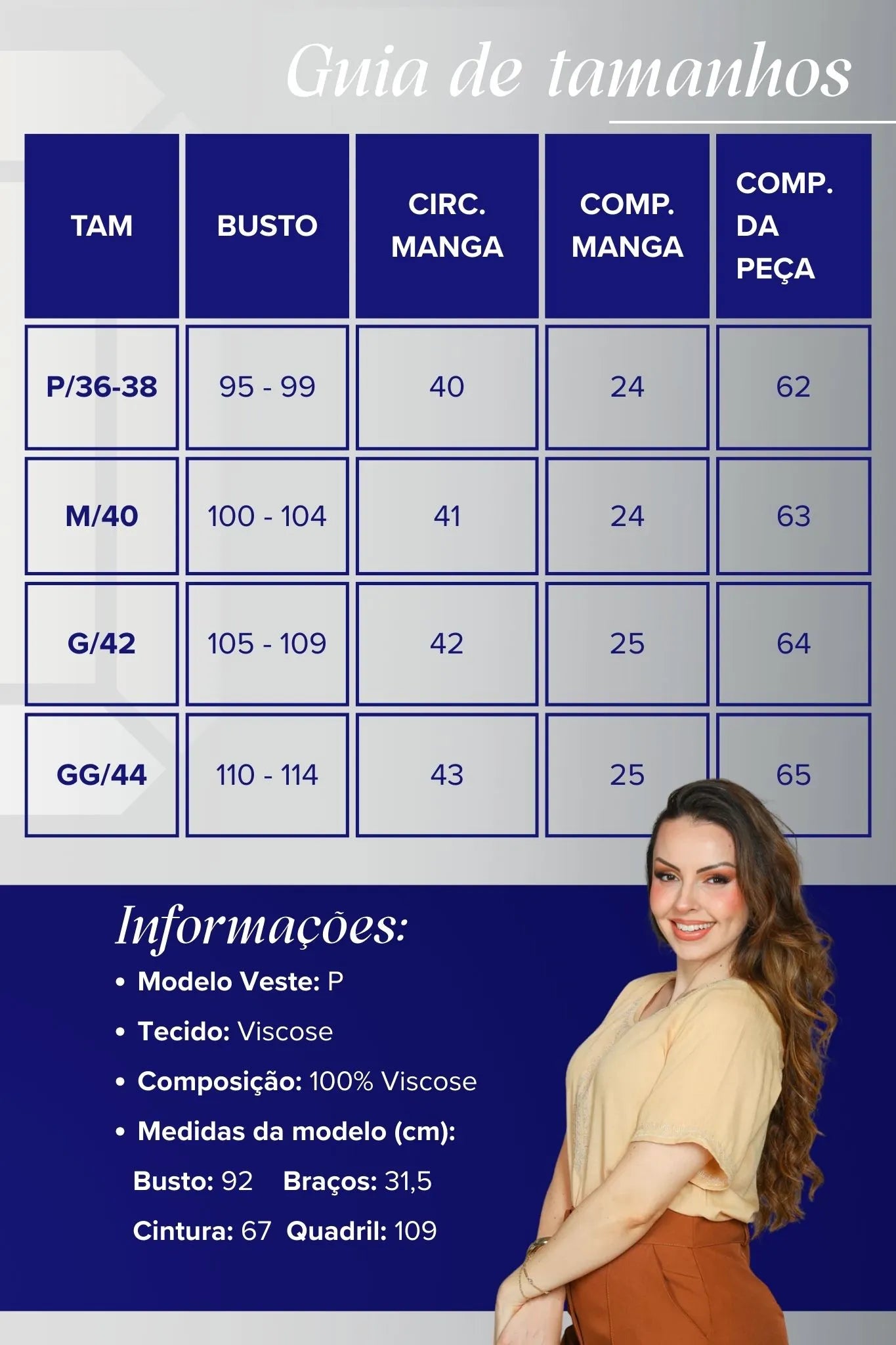 Blusa Manga Curta Viscose Detalhe Bordado Tereza Bege