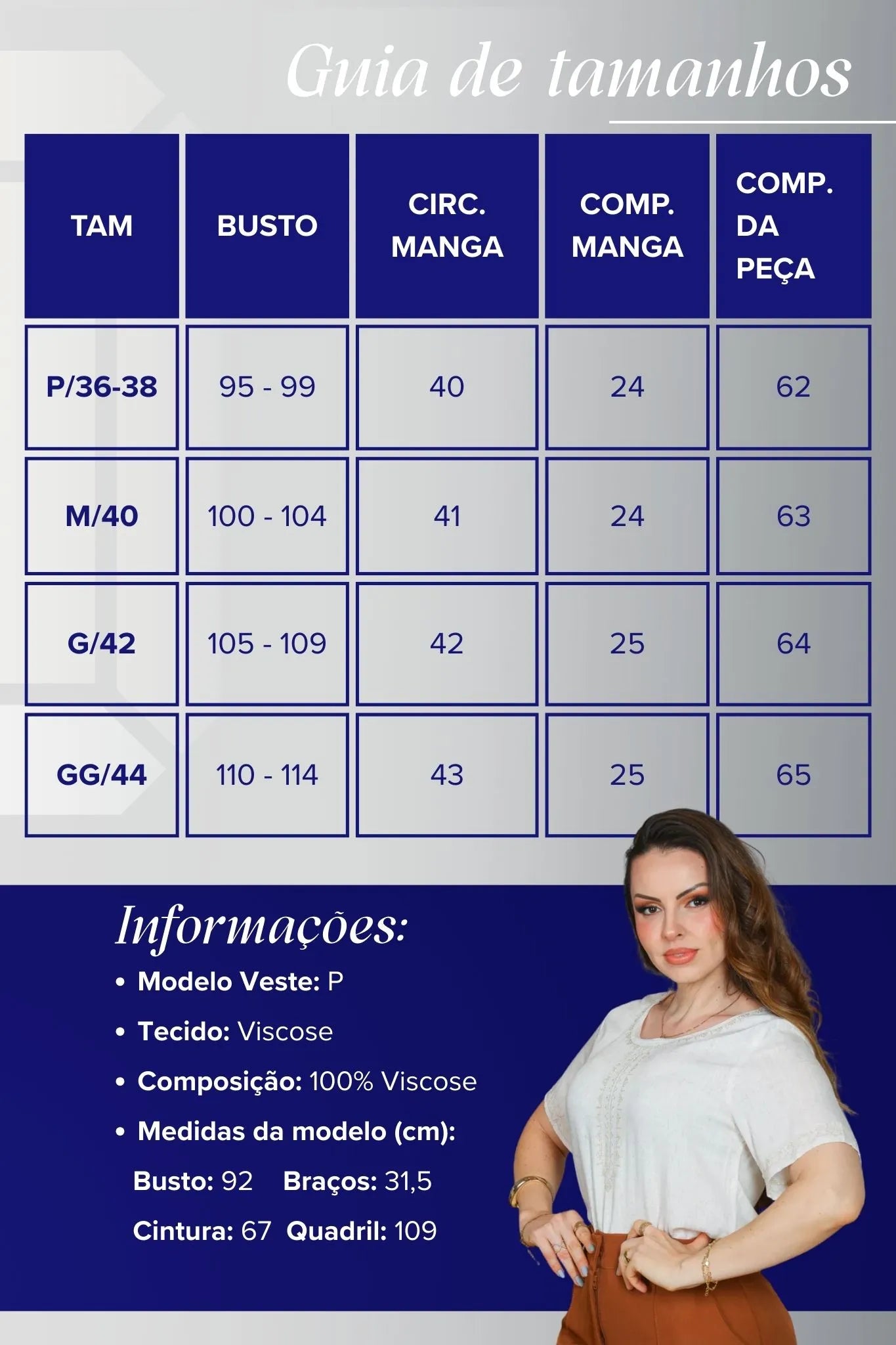 Blusa Manga Curta Viscose Detalhe Bordado Tereza Creme