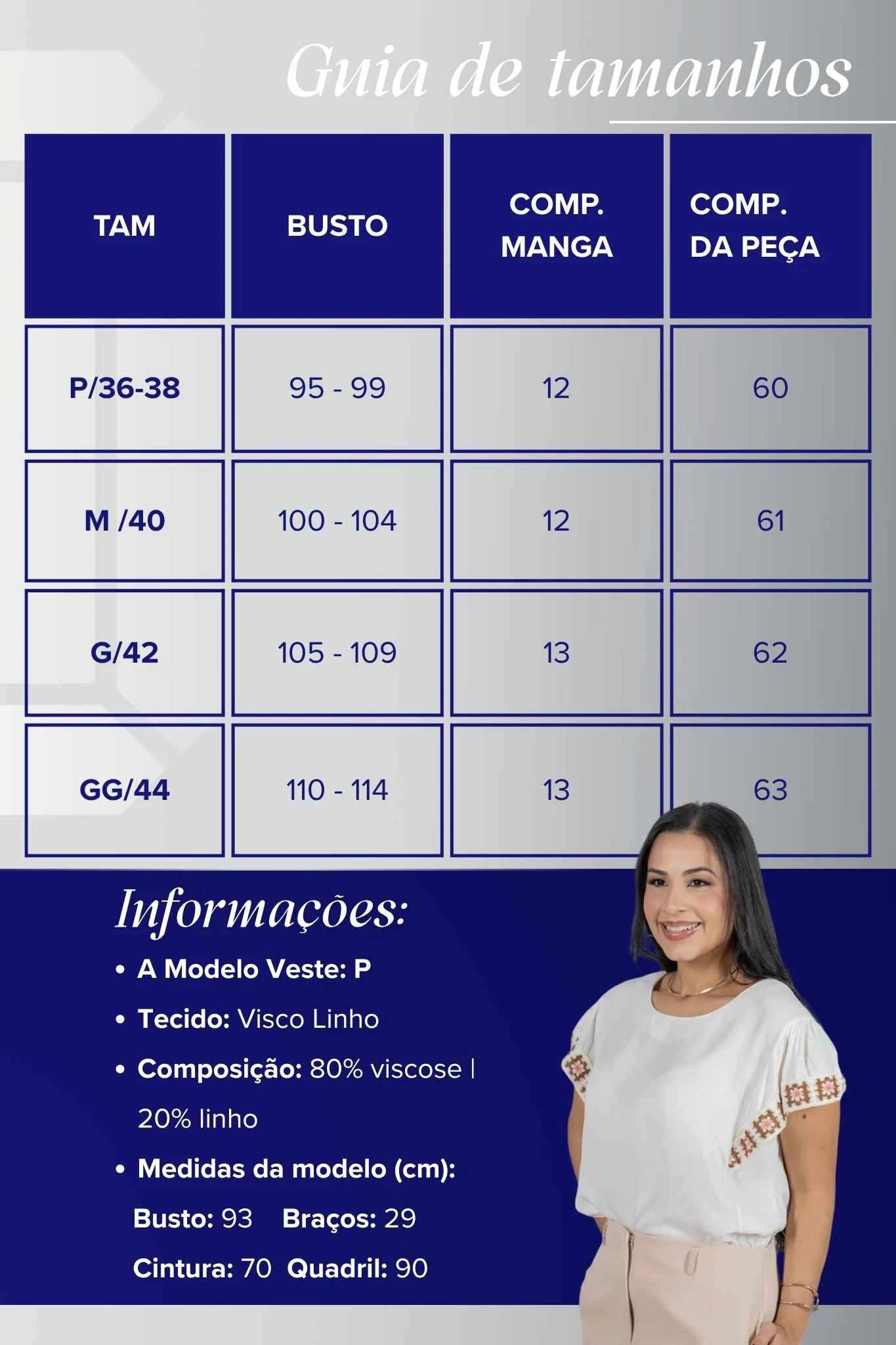 Blusa Manga Curta com Acabamento Bordado em Visco-linho Valéria Off White