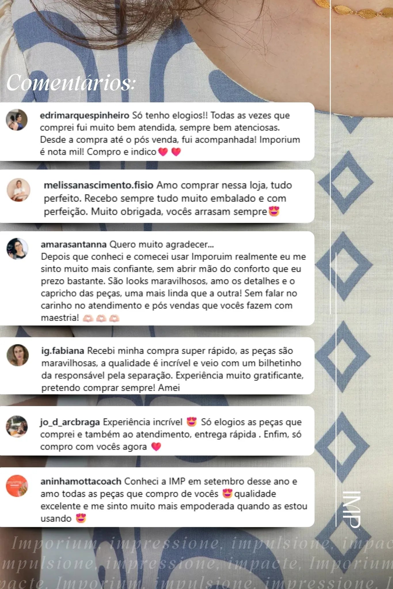 Blusa Manga Curta Detalhe Botão Visco Brise Vânia Estampada Azul Acinzentado