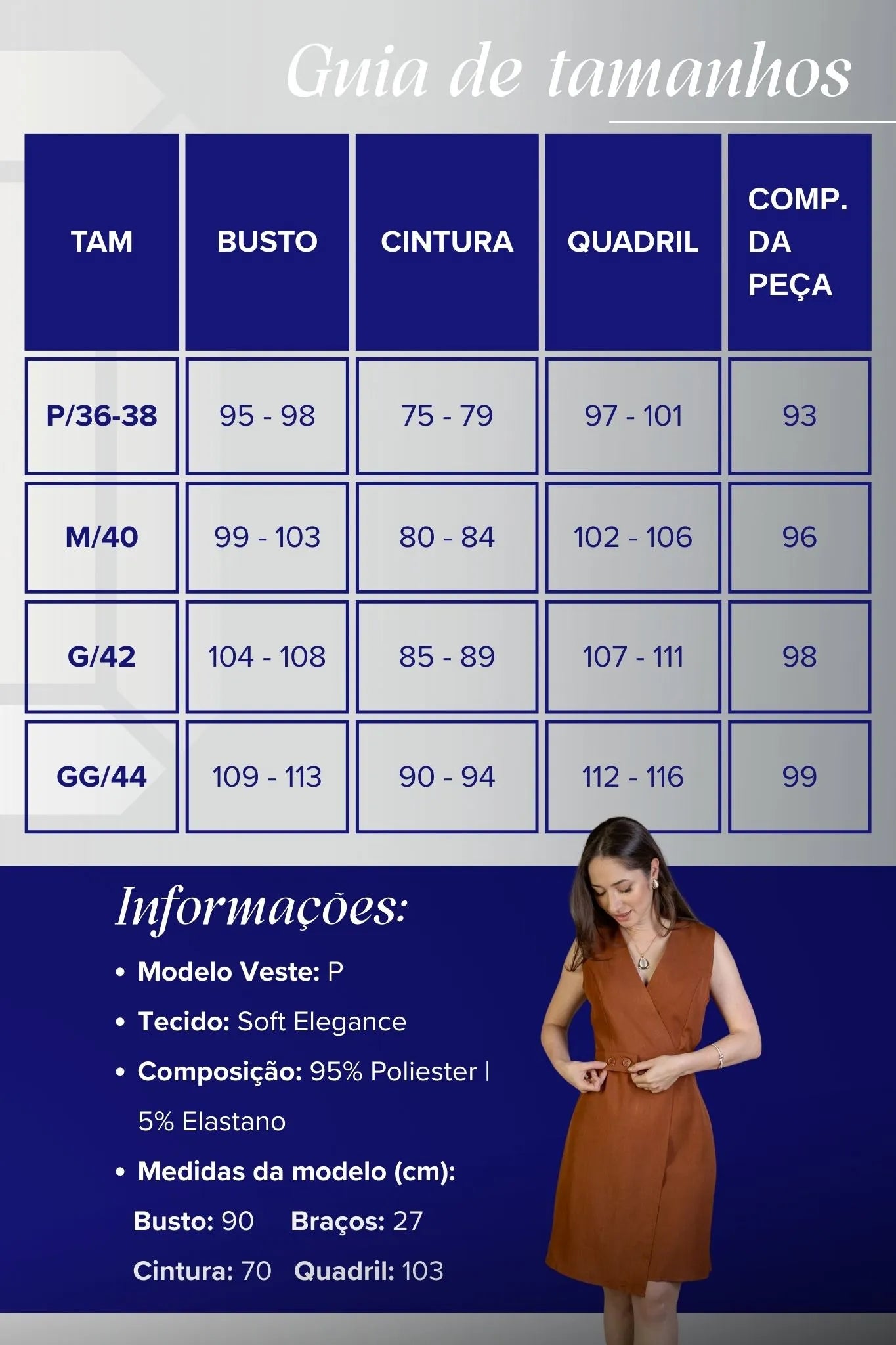 Vestido Decote "V" Regata Detalhe Cinto Soft Elegance Malu Marrom