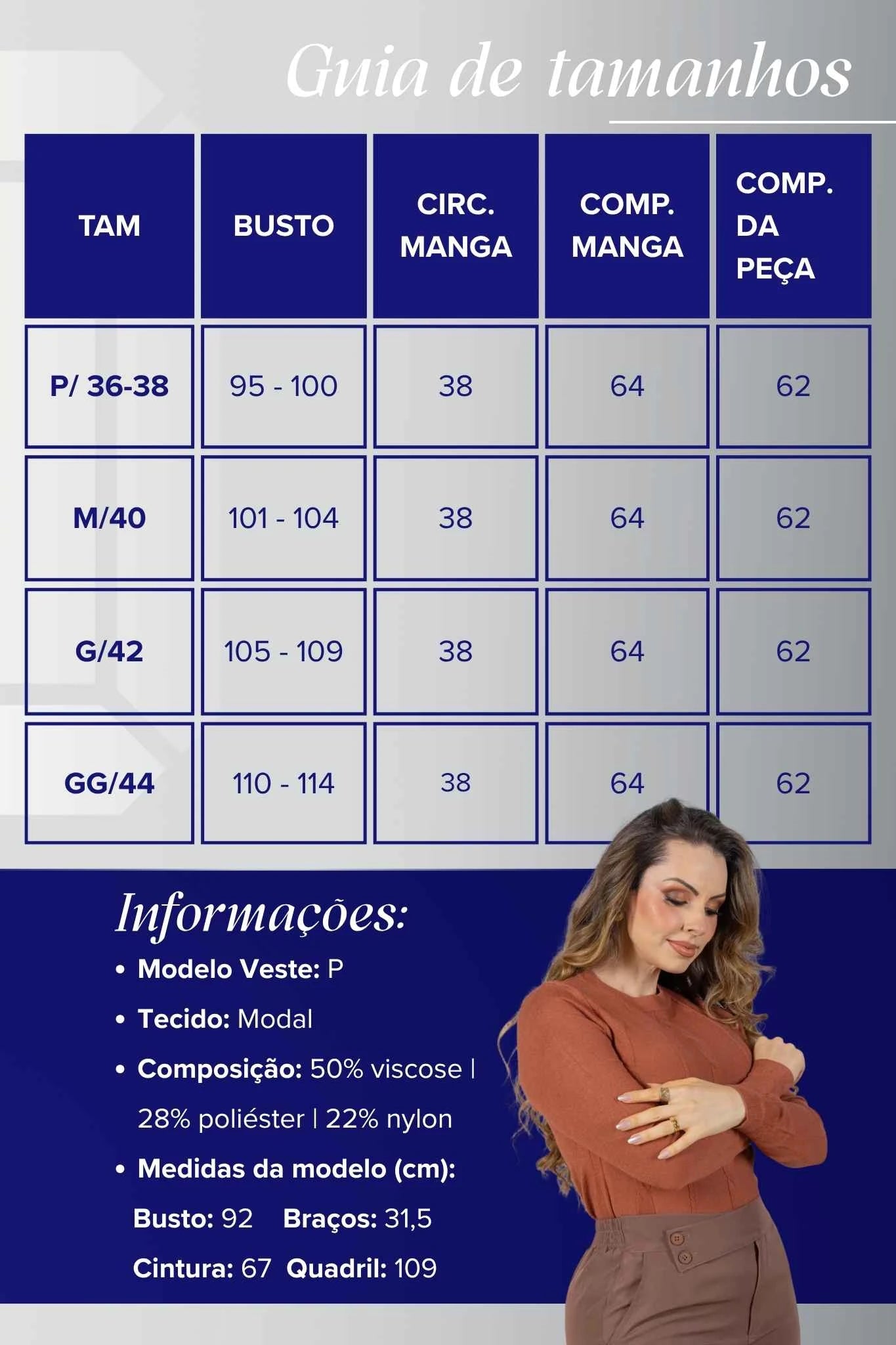 Tricot Manga Longa em Modal Violeta Terracota