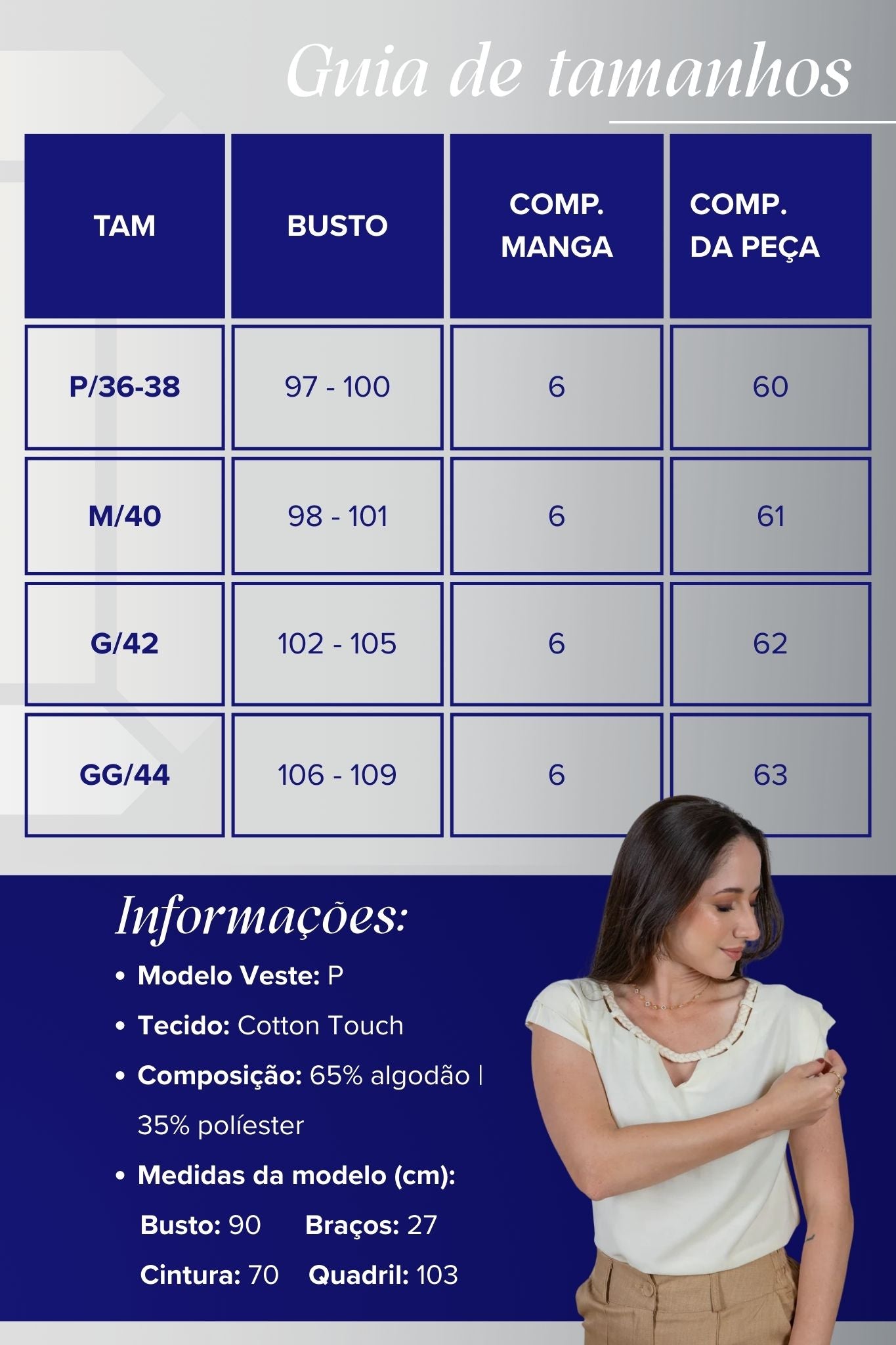 Blusa Manga Curta Decote em "V" Cotton Touch Detalhe Trançado Colo Virgínia Amarelo Manteiga