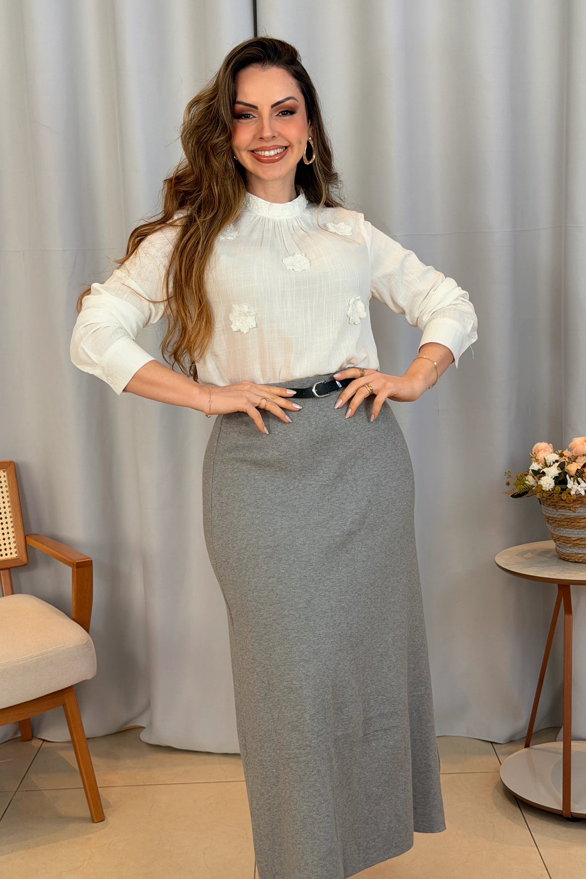 Conjunto Sonia Branca com Matilda Cinza - imagem ajustada 2:3