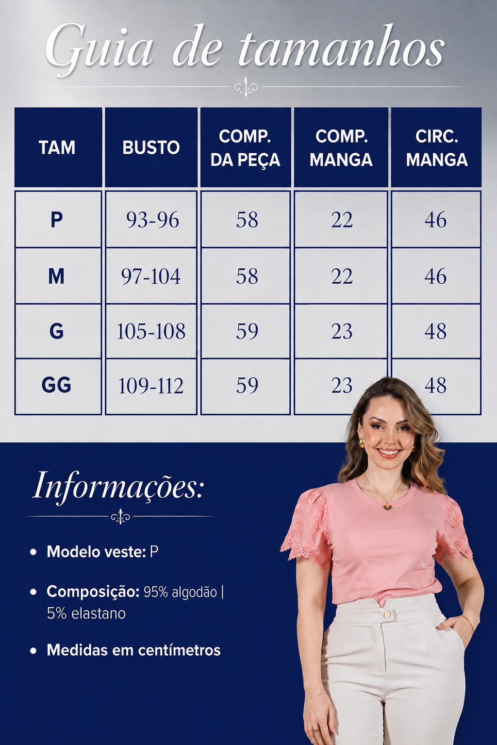 Blusa Cotton Lycra com Manga Delicada Aline Rosa