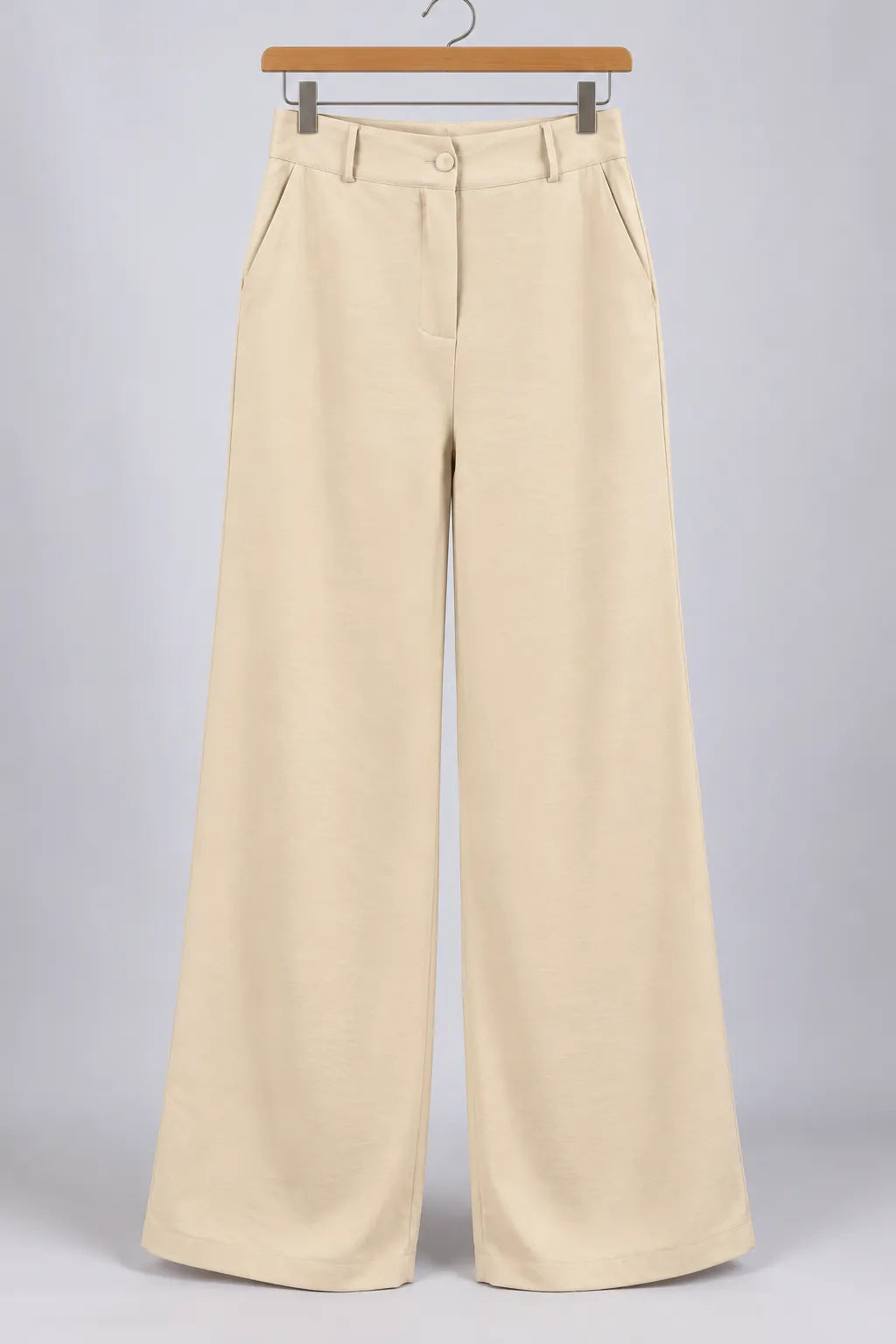 Calça Pantalona em Crepe Urban Ariadne Creme