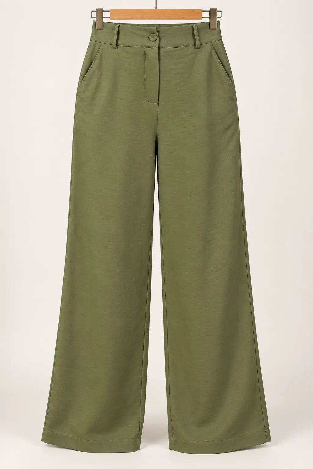 Calça Pantalona em Crepe Urban Ariadne Verde