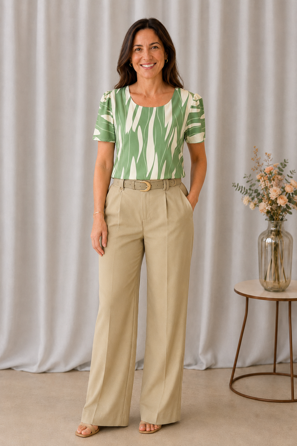 Blusa Crepe Classic que Não Amassa Ivana Verde - foto 1
