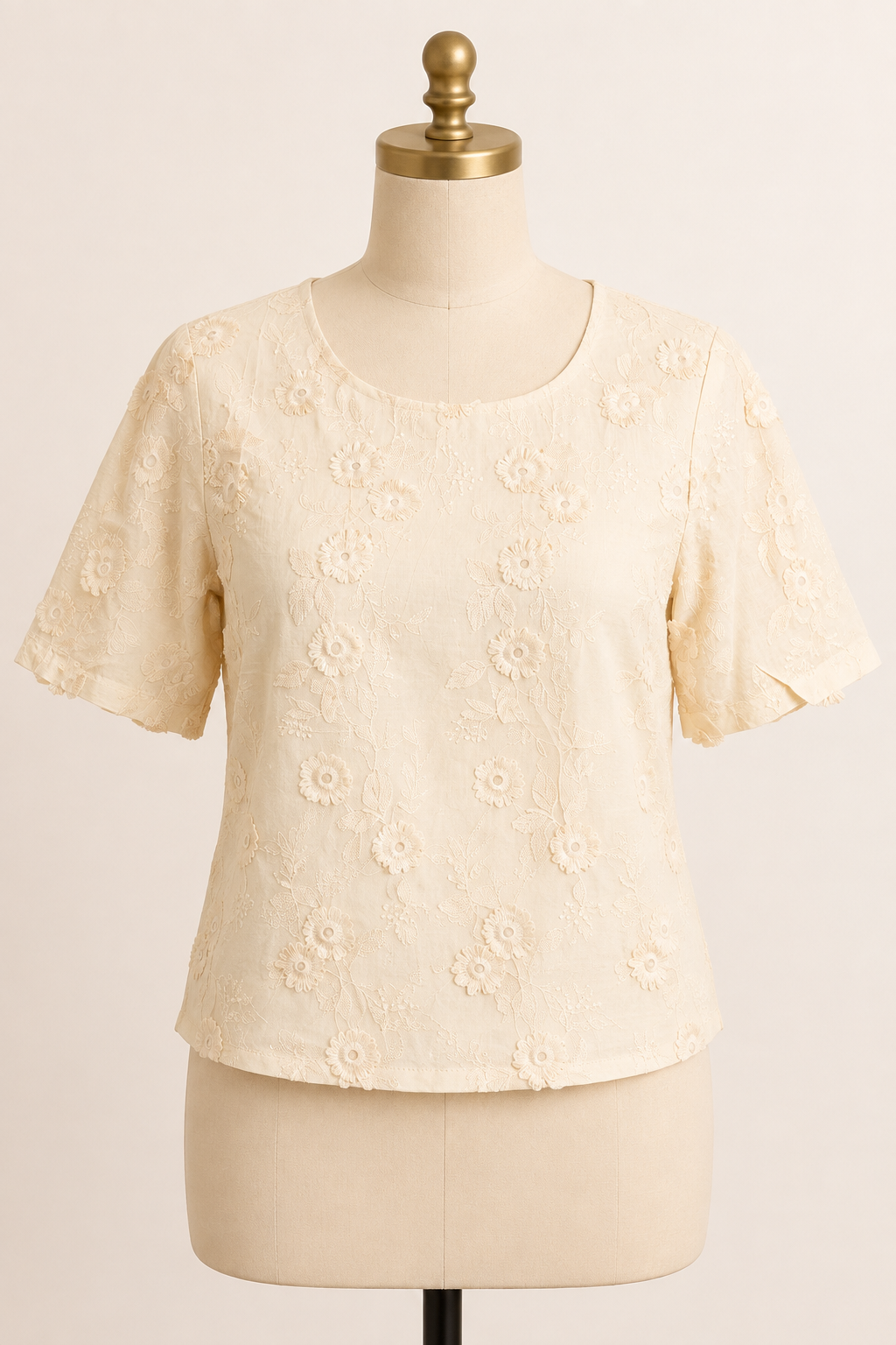 Blusa Laise Delicada Amara Creme - foto 6