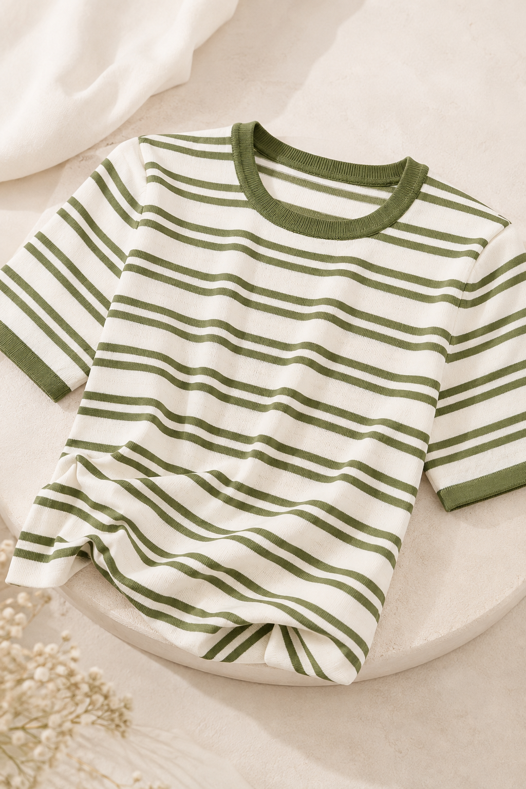 Blusa Modal Listrada Iris Verde