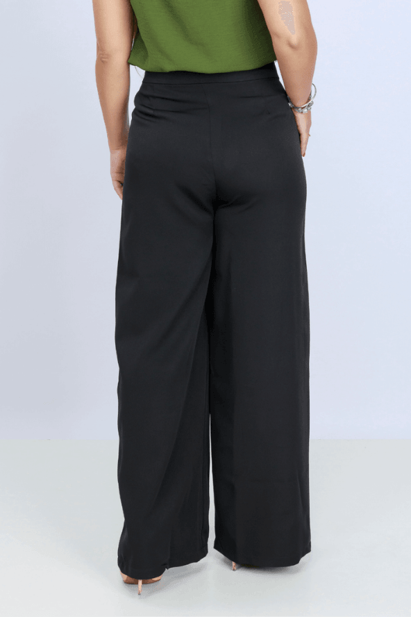 Calça Pantalona Alfaiataria Mariane Preta - imporium