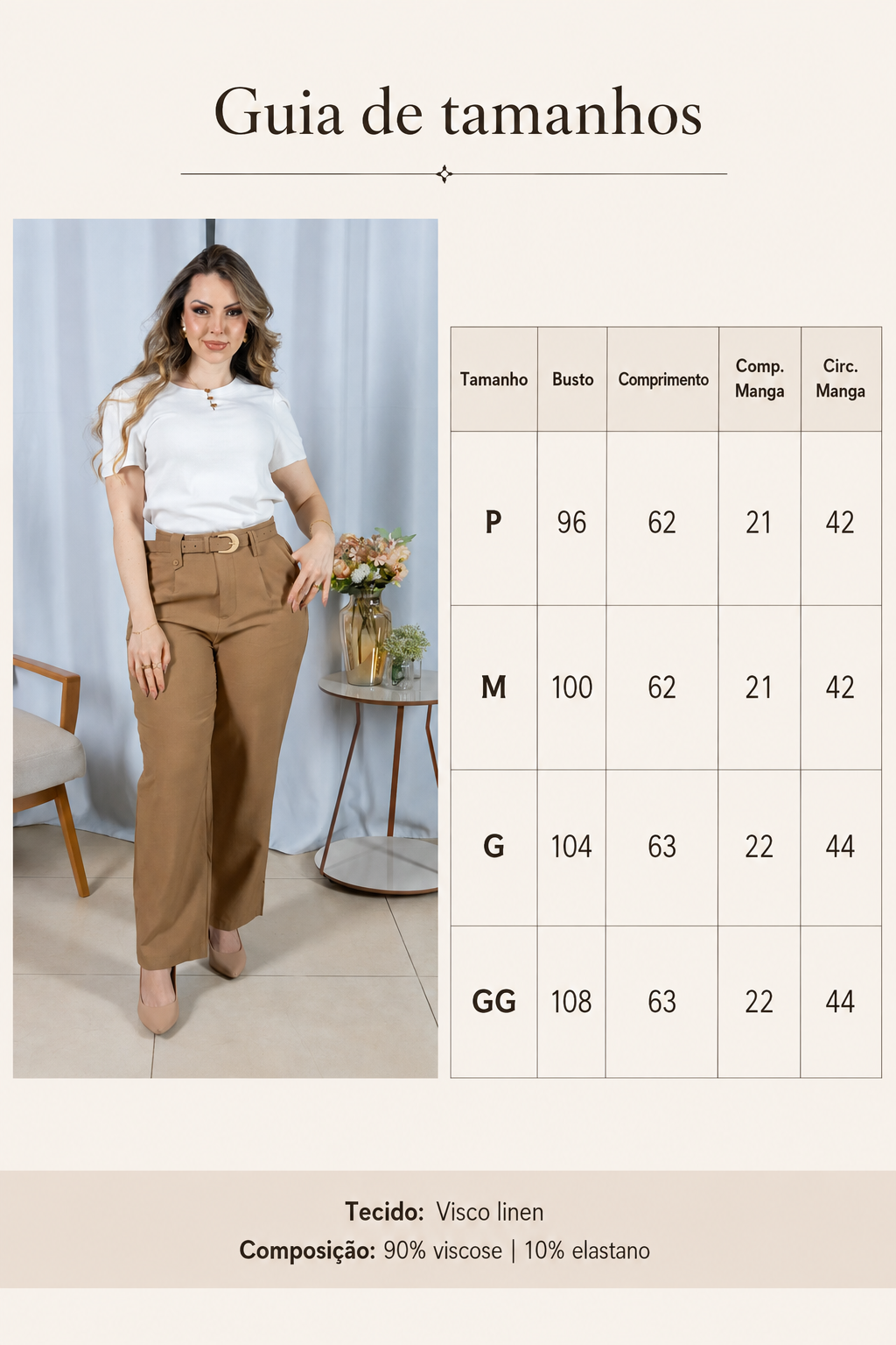 Blusa Visco Linen com Botões Chloe Branca
