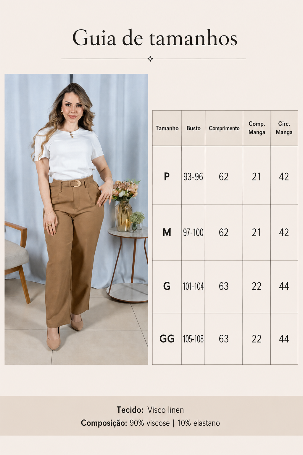 Blusa Visco Linen com Botões Chloe Branca