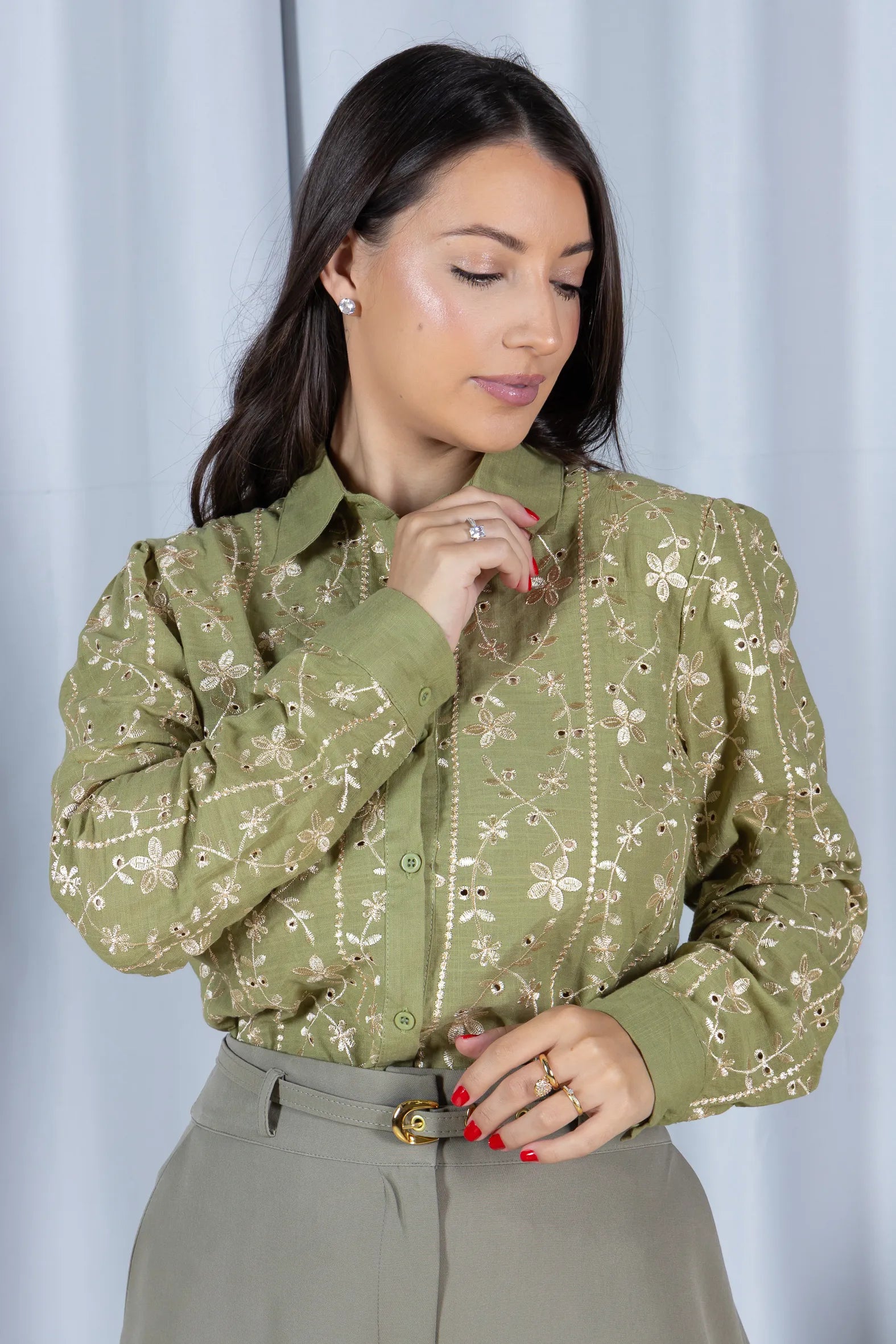 Camisa Laise Atemporal Maitê Verde