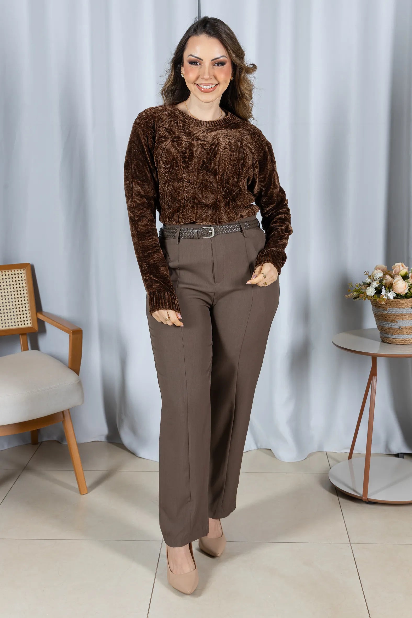 Tricot Mousse Macio Maju Marrom