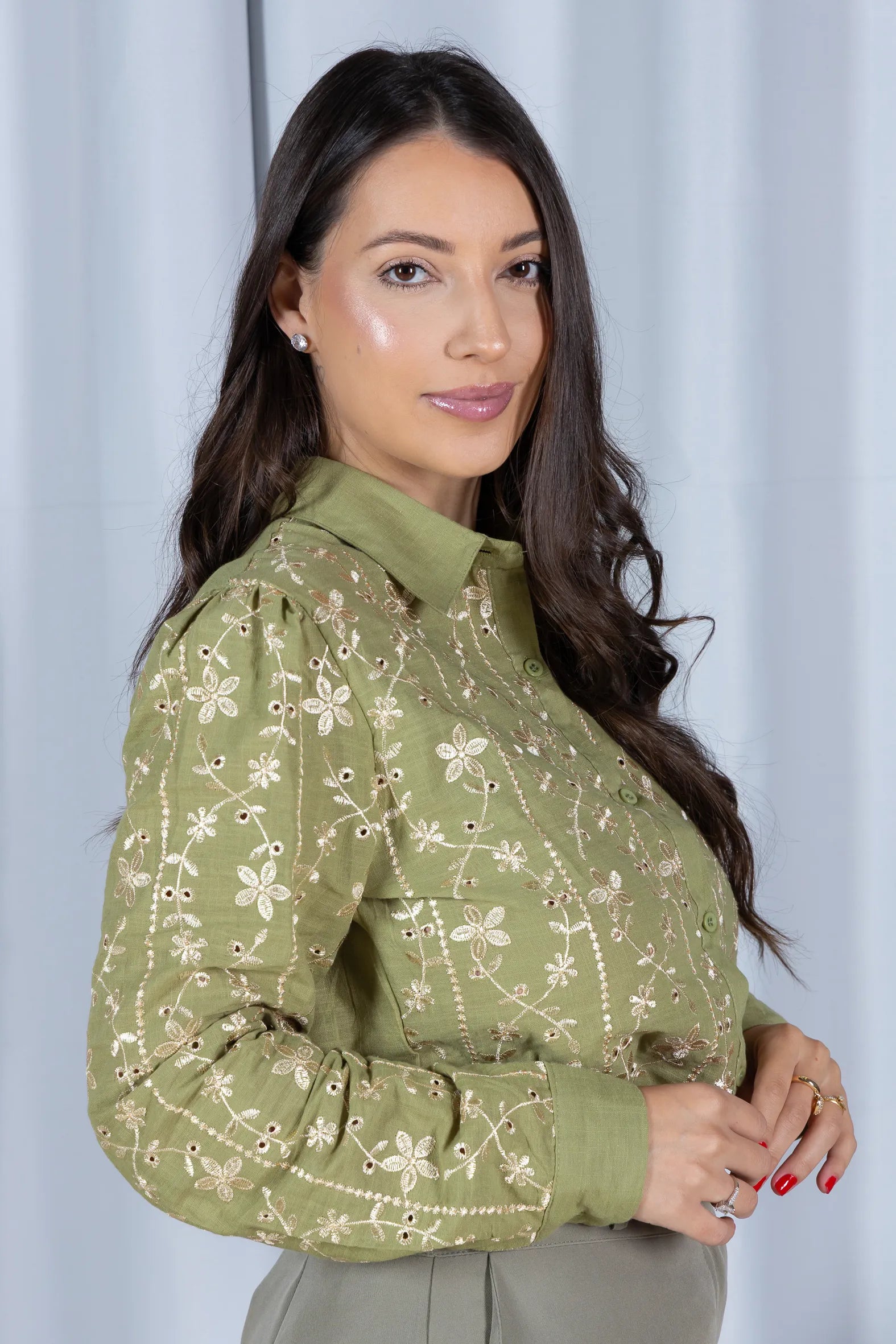 Camisa Laise Atemporal Maitê Verde