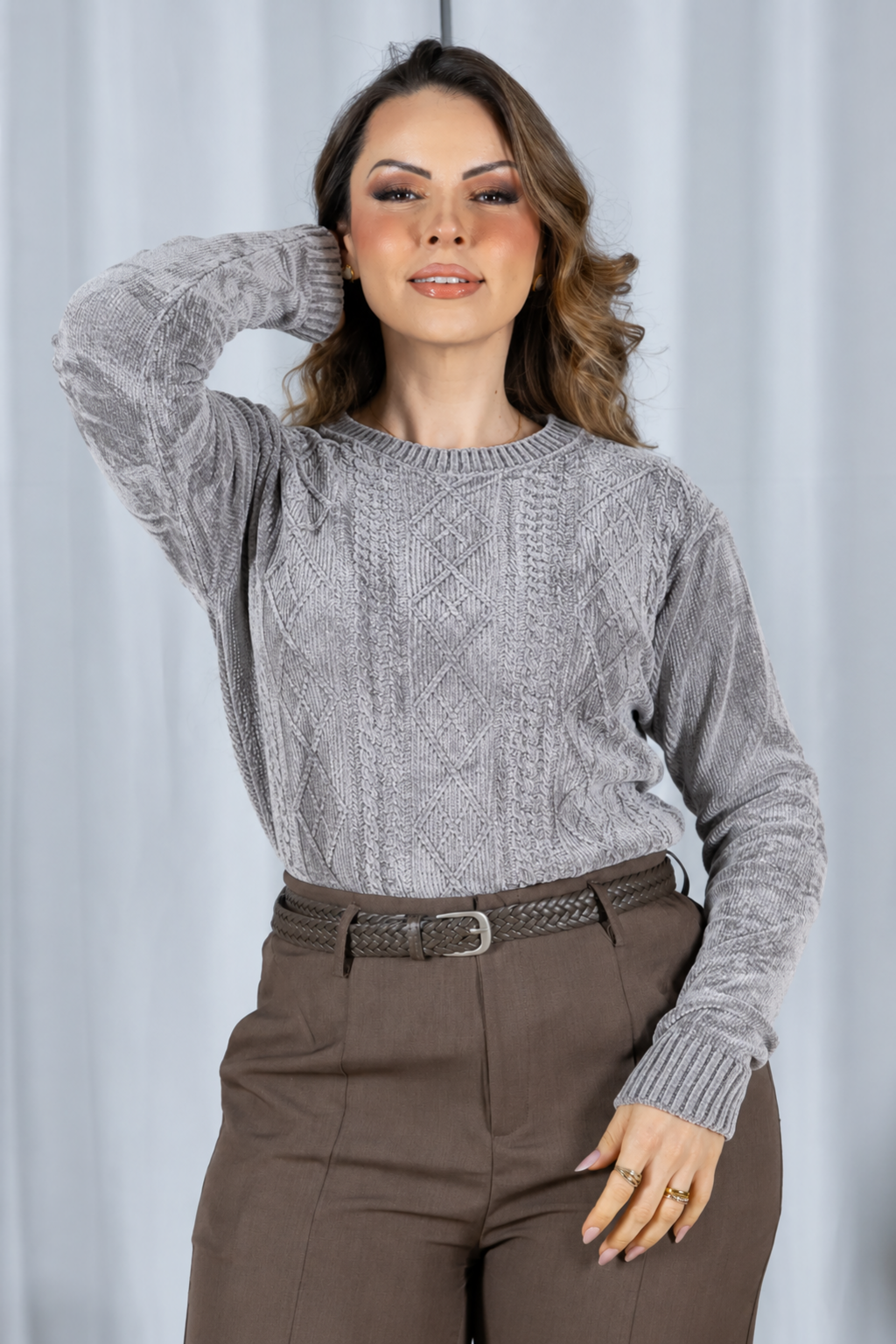 Tricot Mousse Macio Maju Cinza