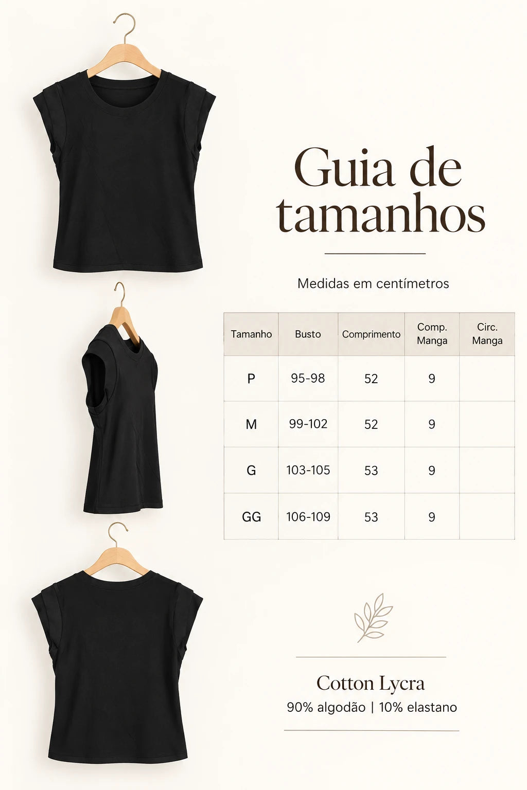 Blusa Confortável com Manga Muscle Ariela Preta - detalhe