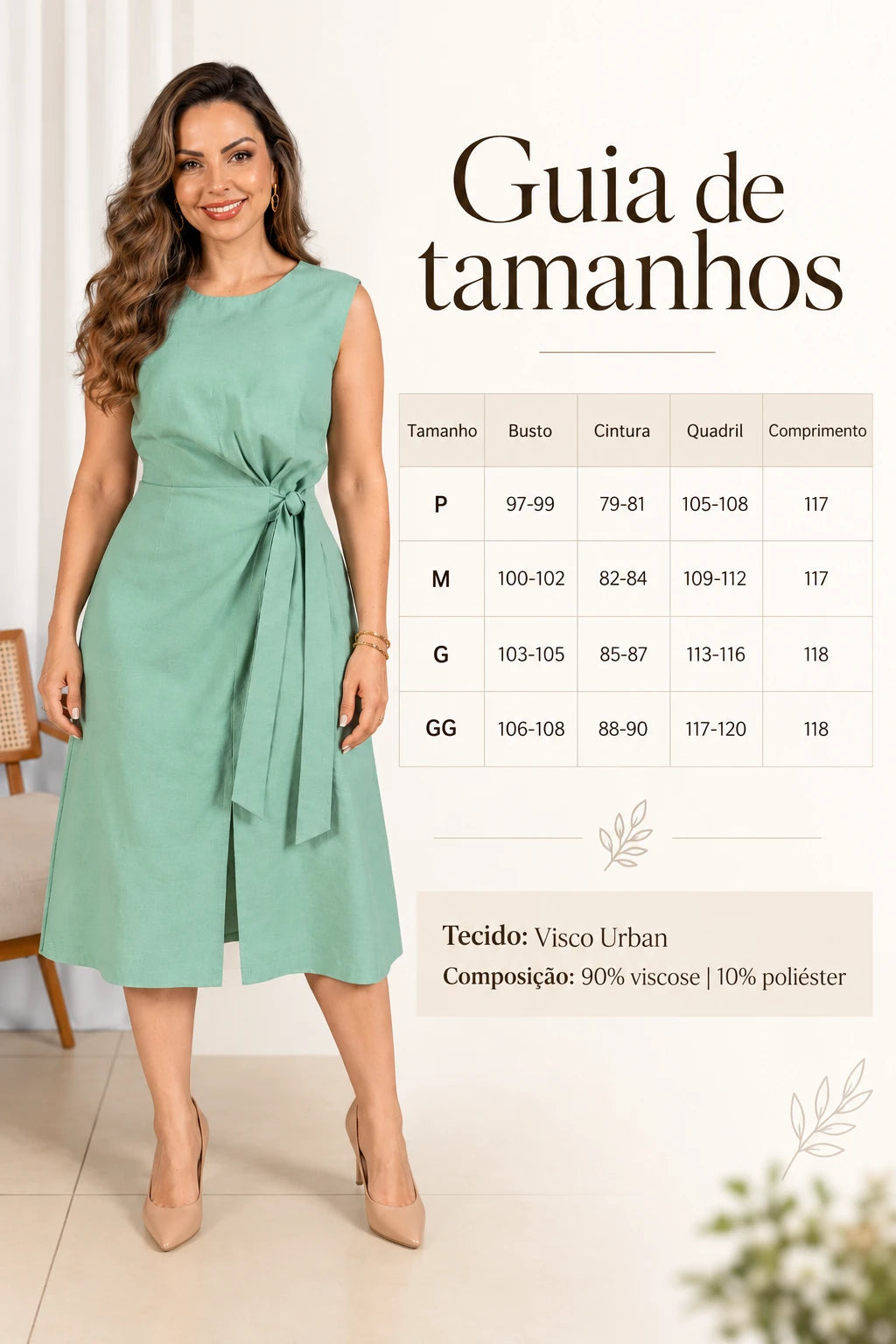 Vestido Leve em Visco Urban Cássia Verde - adicional 4
