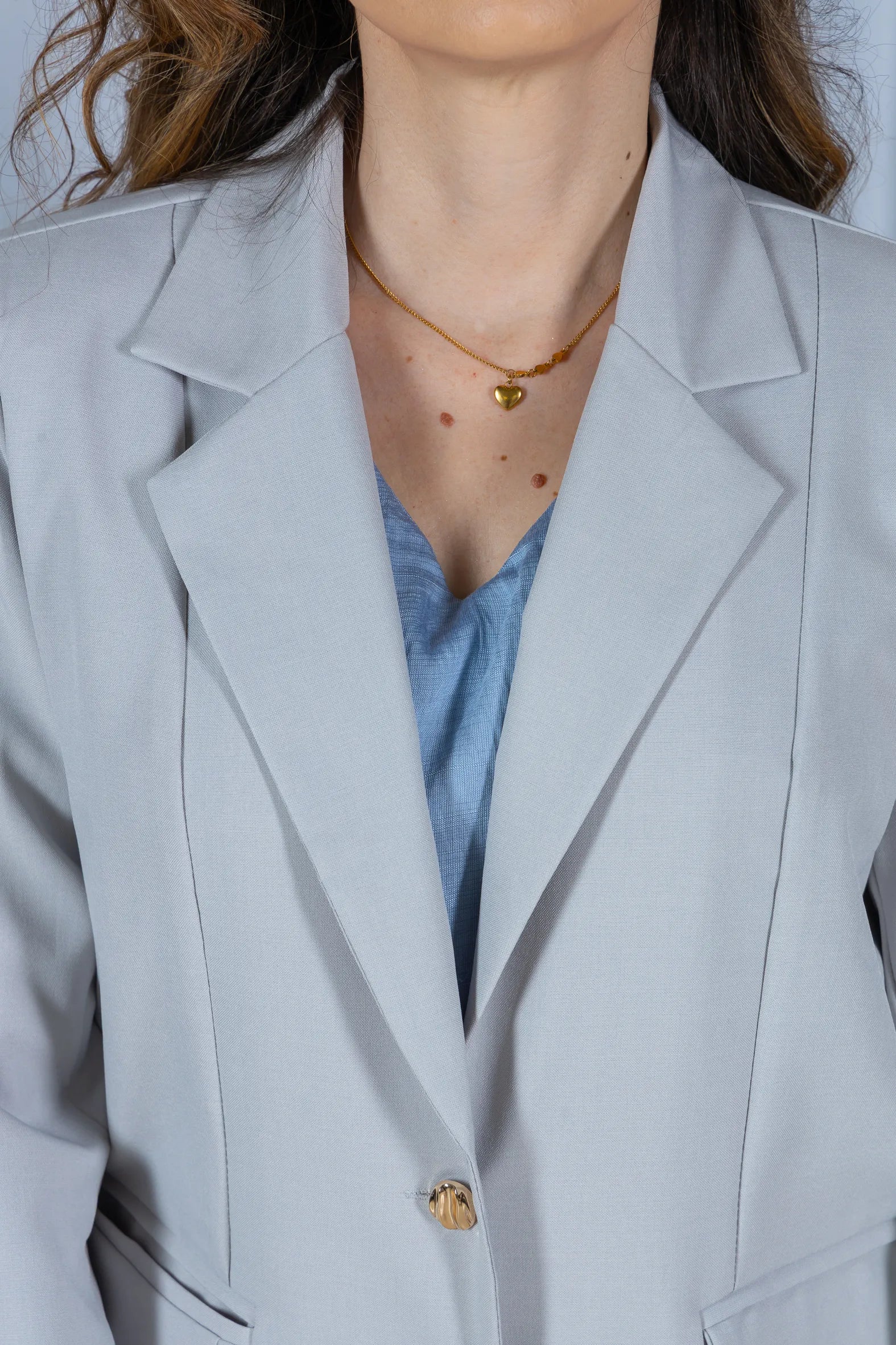 Blazer Estruturado Elegante Agatha Cinza