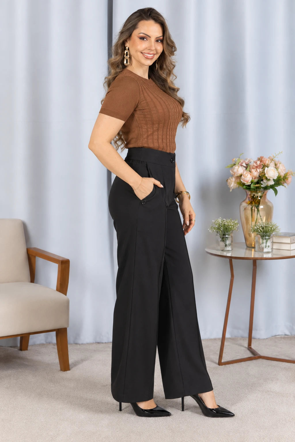 Blusa Leve em Modal Soraya Caramelo - adicional 2