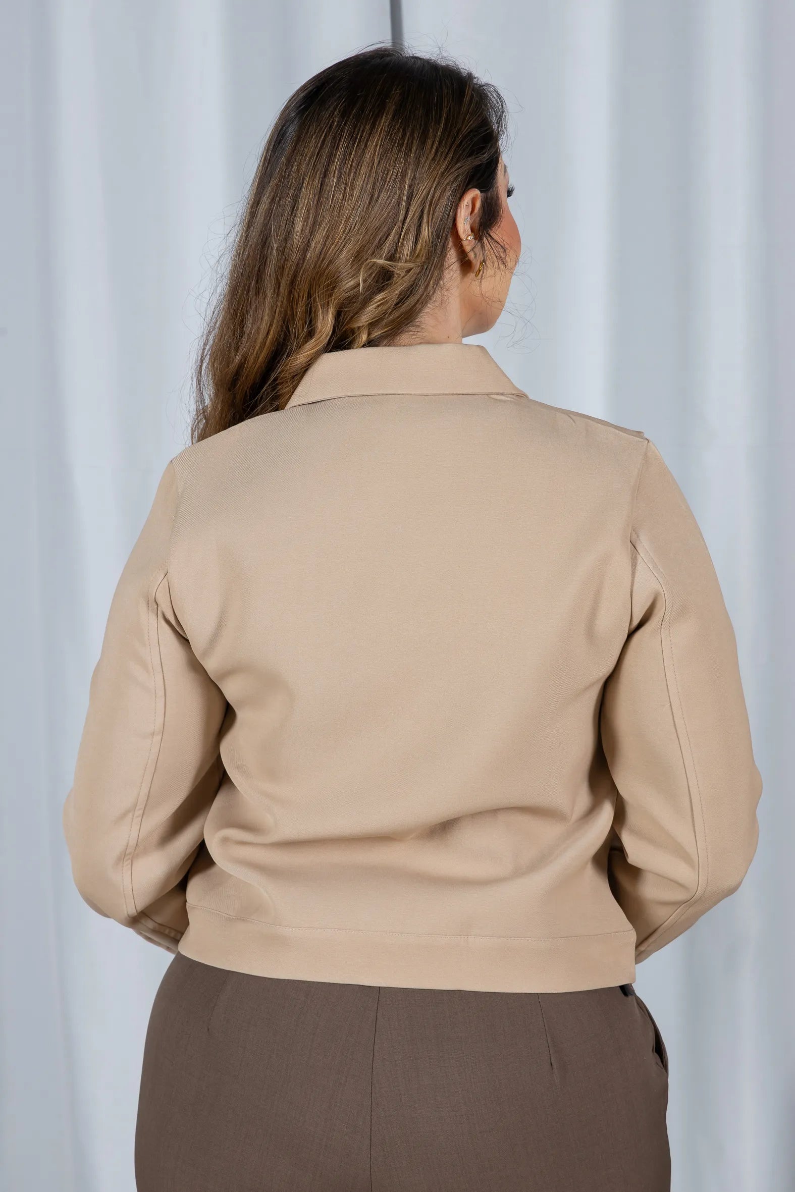 Jaqueta Alfaiataria Moderna Nina Creme