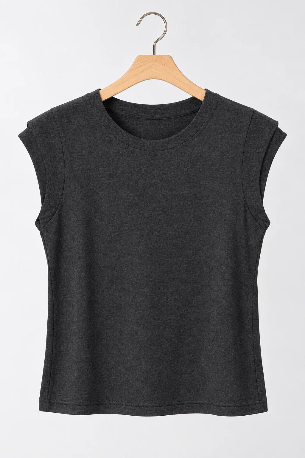 Blusa Confortável com Manga Muscle Ariela Grafite - costas