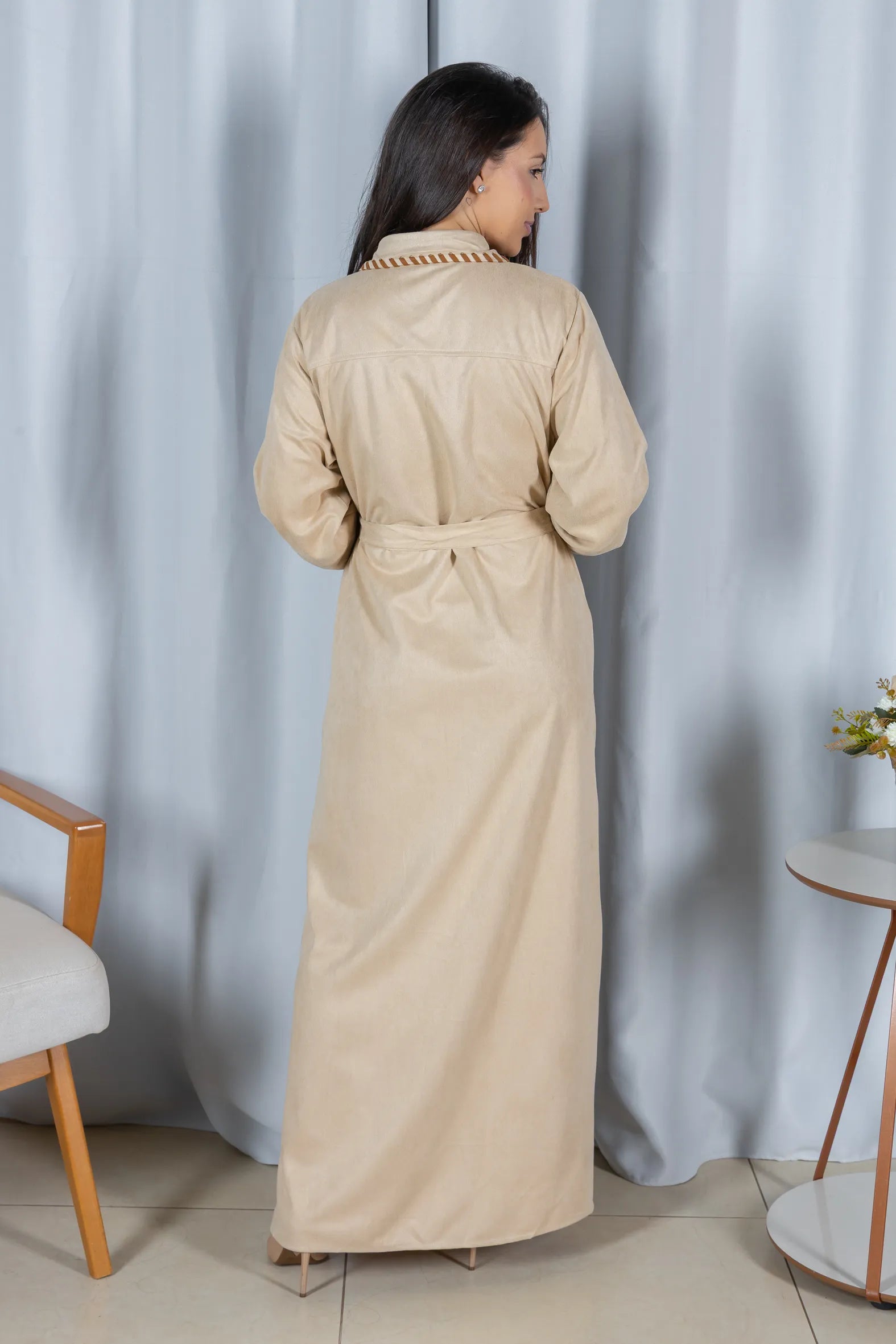 Chemise Suede Pesponto Sofisticado Luna Creme - variação adicional 4