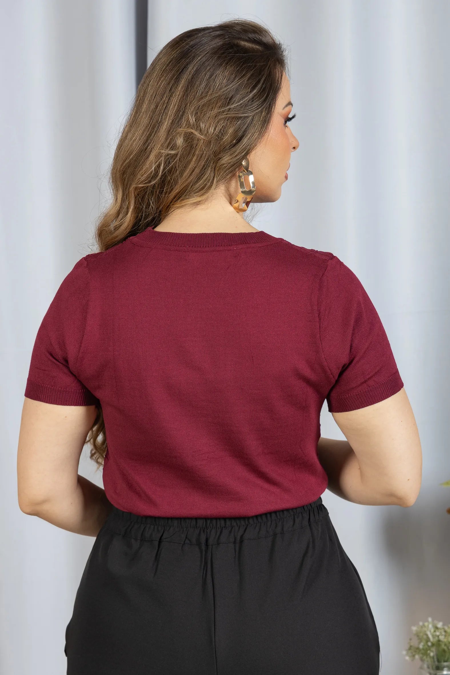 Blusa Leve em Modal Soraya Marsala - adicional 8