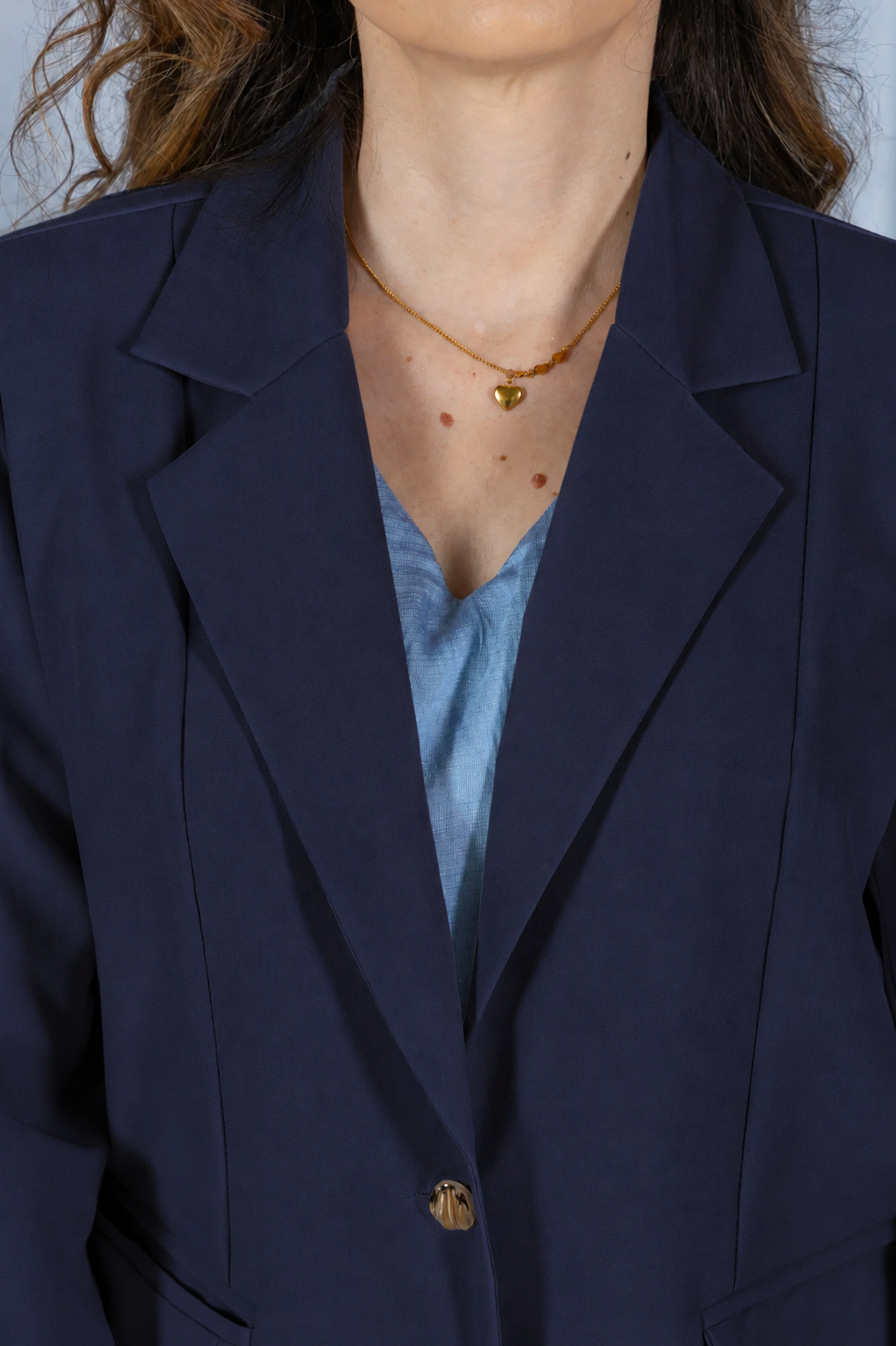 Blazer Estruturado Elegante Agatha Azul Marinho