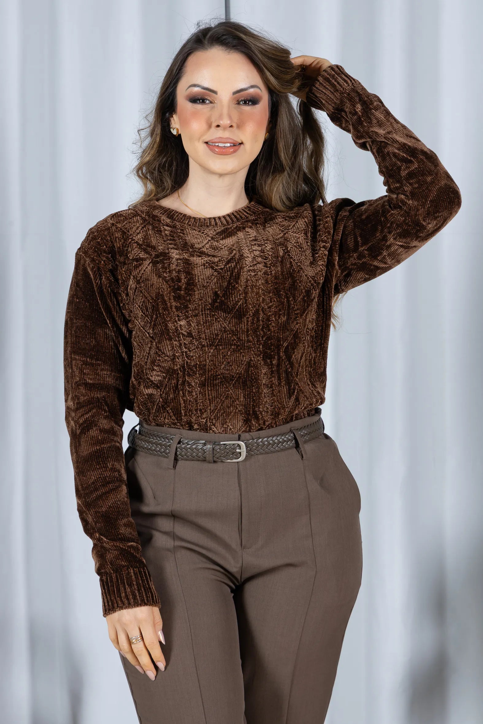 Tricot Mousse Macio Maju Marrom