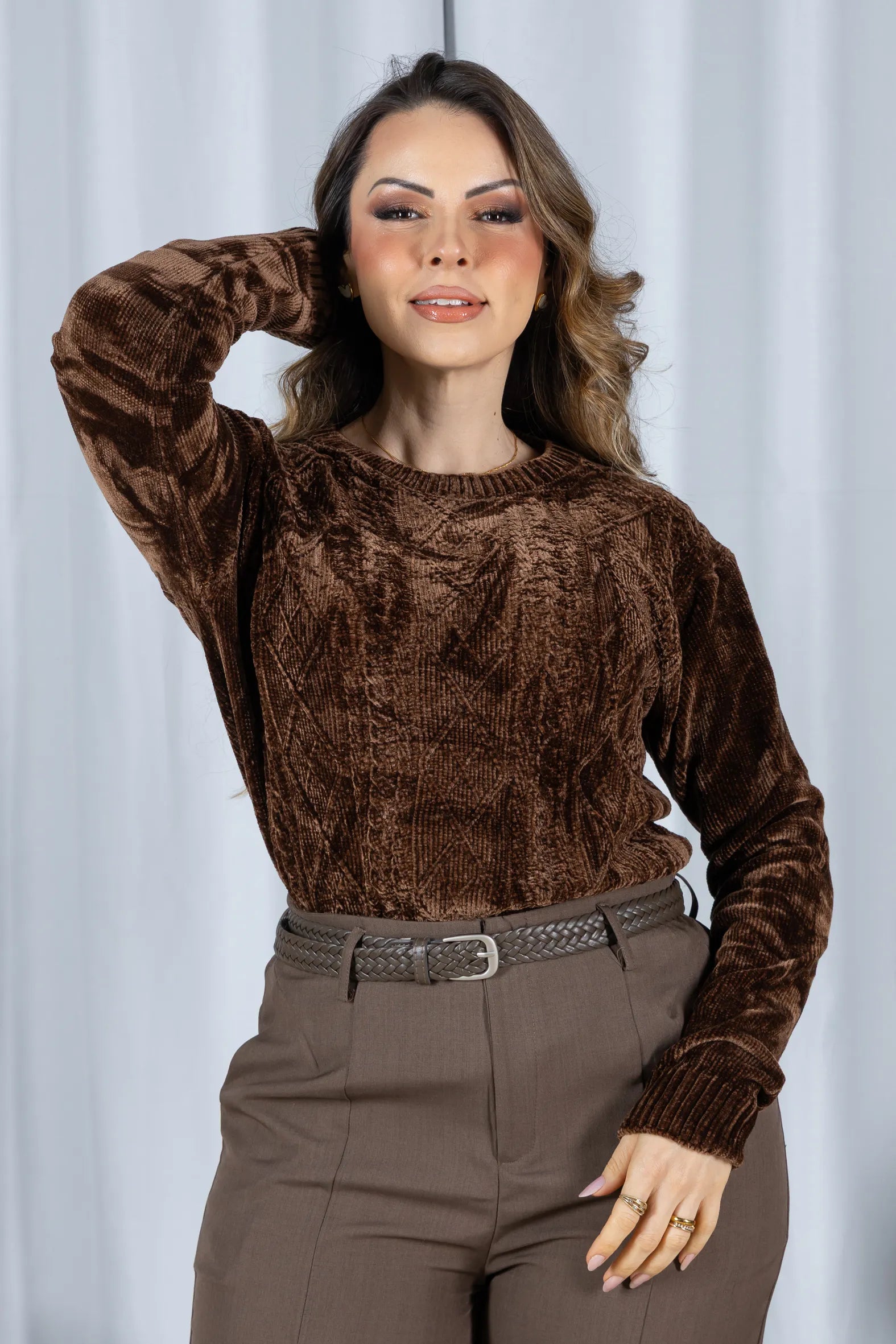 Tricot Mousse Macio Maju Marrom