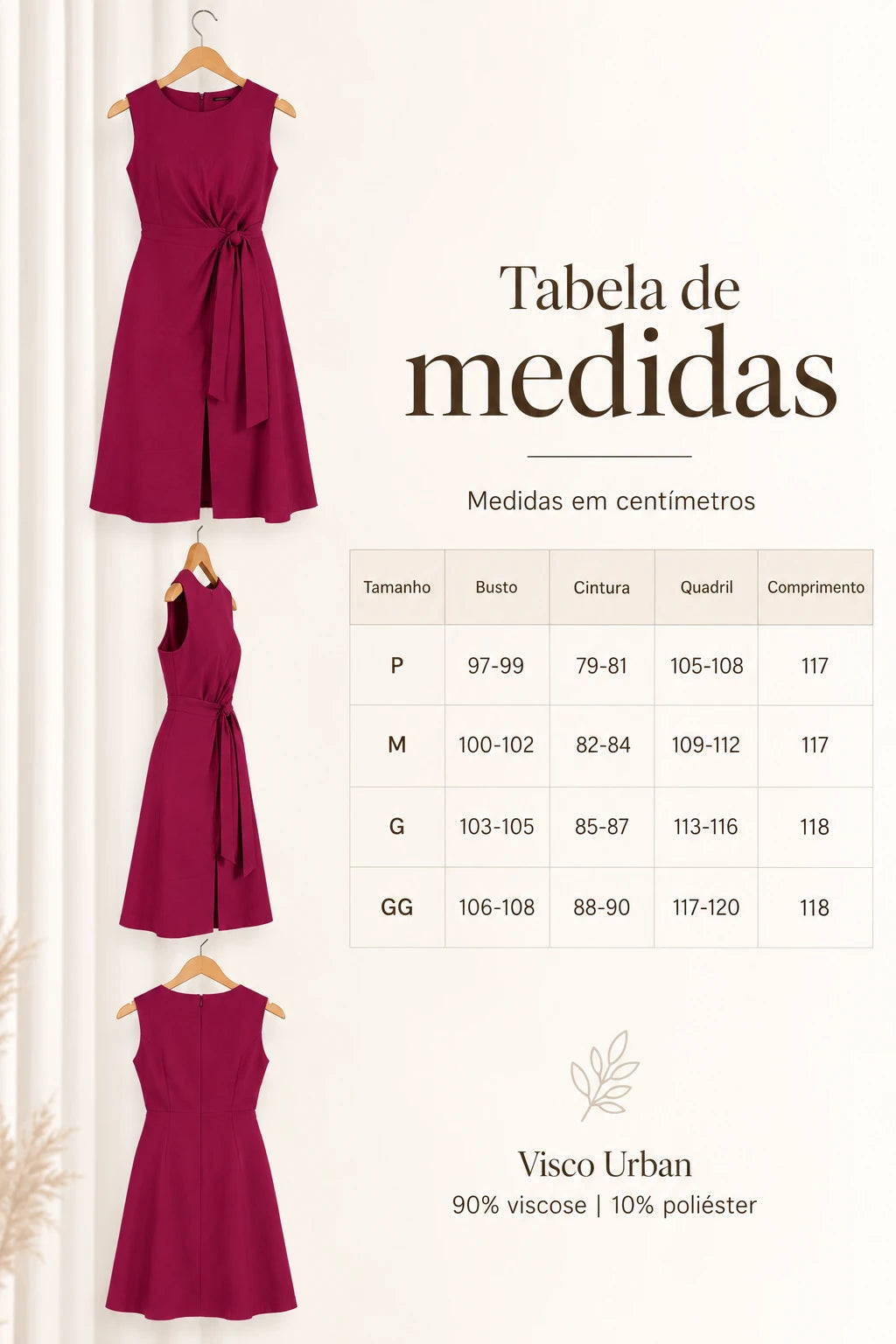 Vestido Leve em Visco Urban Cássia Fúcisa - frente