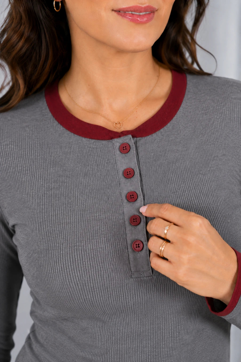 Blusa Cotton Lycra Confortável Helena Cinza